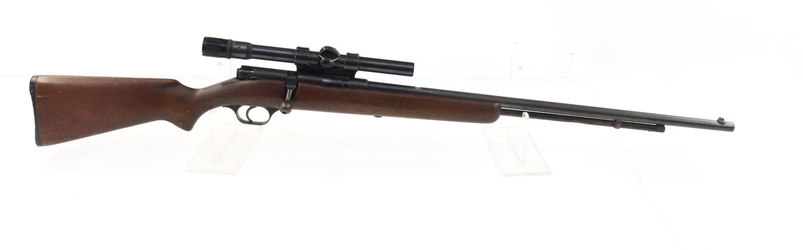 SAVAGE MODEL 5: .22CAL S-L-LR W/ SCOPE NO SERIAL W/ SCOPE-24" BARREL