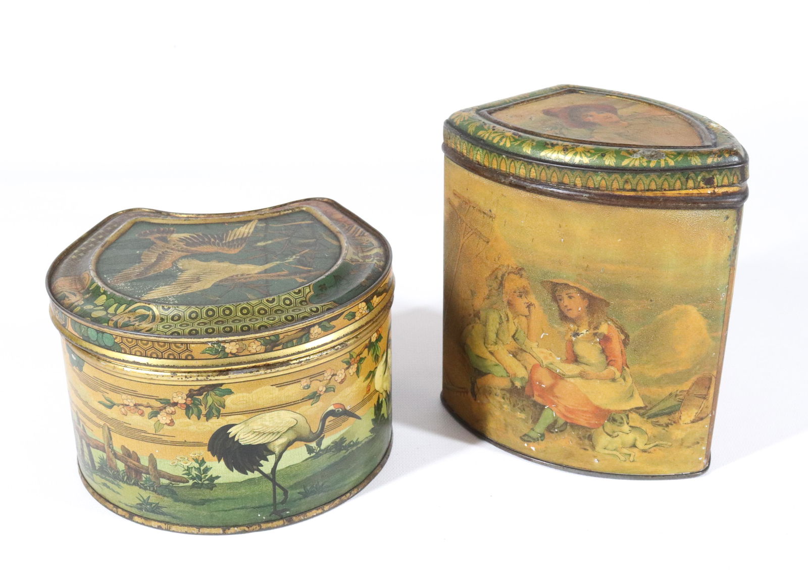 (2) VINTAGE TIN LITHO BISCUIT TINS (1 of 7)