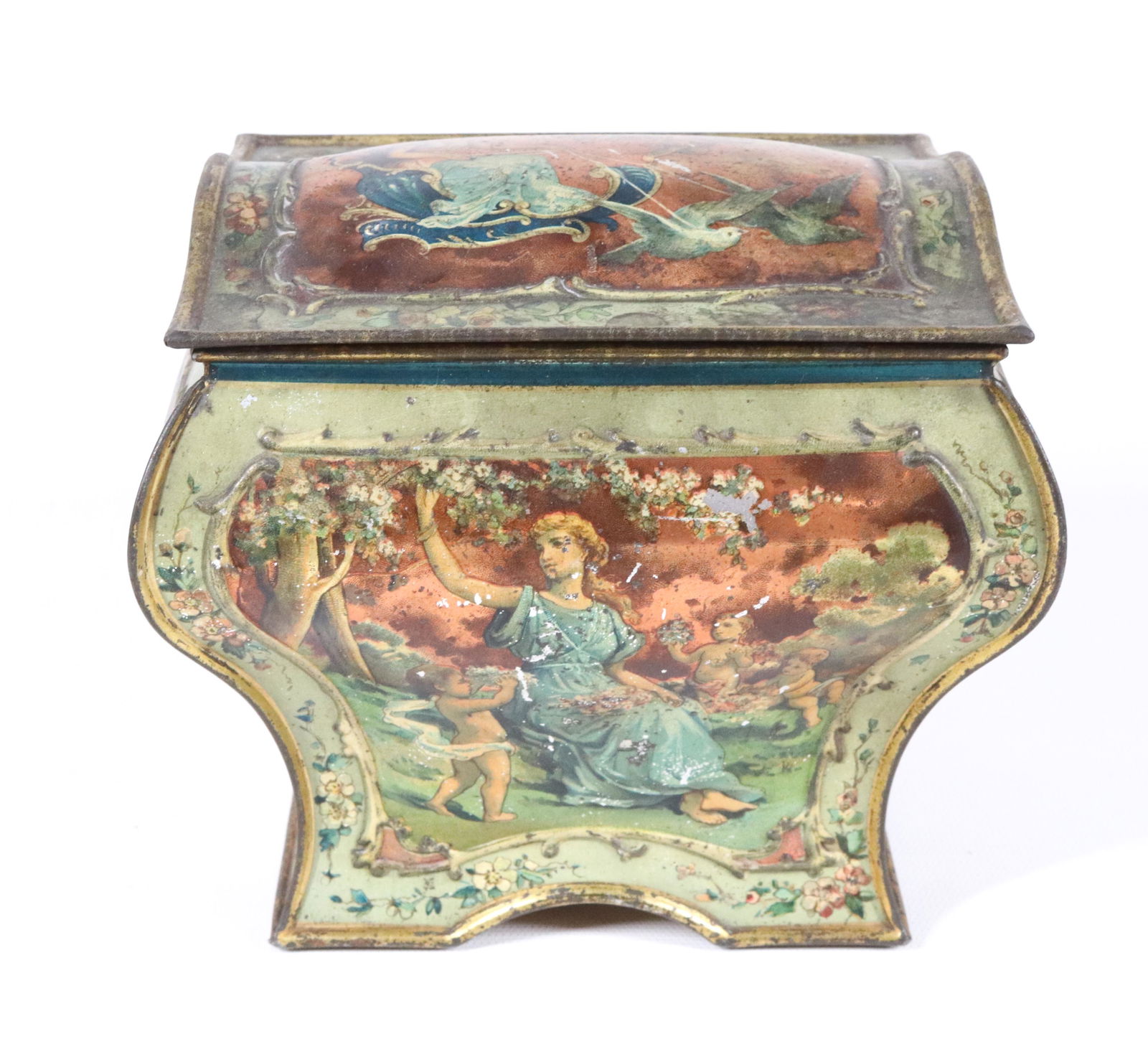 HUNTLEY & PALMERS TIN LITHO BISCUIT TIN (1 of 6)