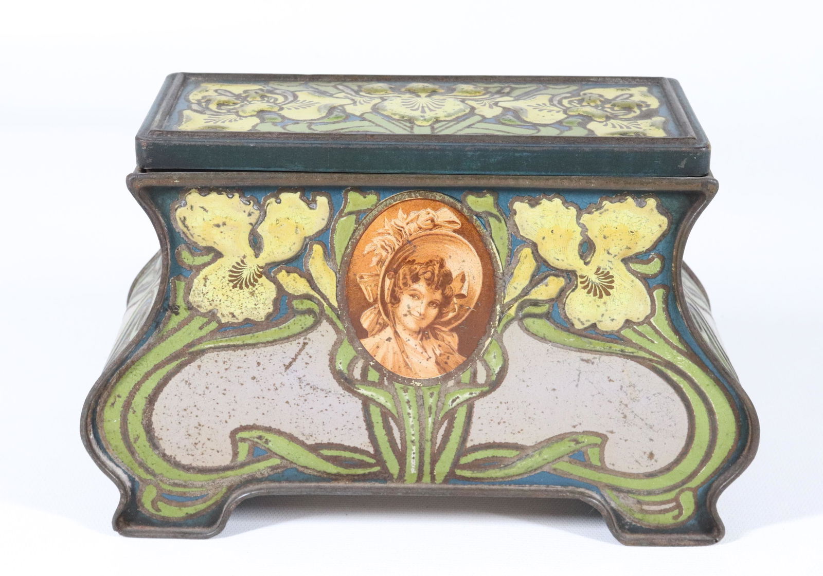 GRAY, DUNN & CO. TIN LITHO BISCUIT TIN (1 of 5)