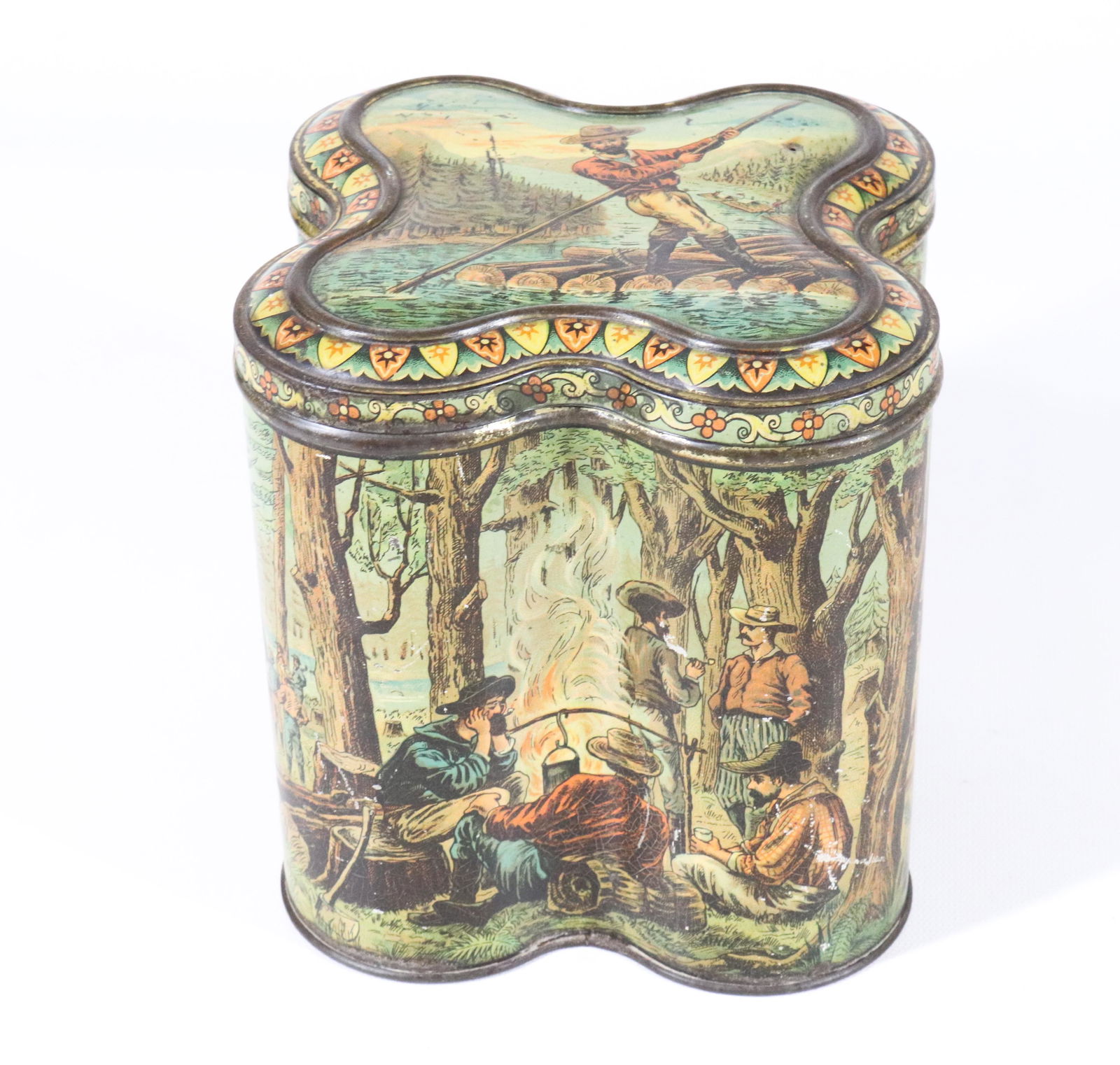 HUNTLEY & PALMERS TIN LITHO BISCUIT TIN (1 of 6)