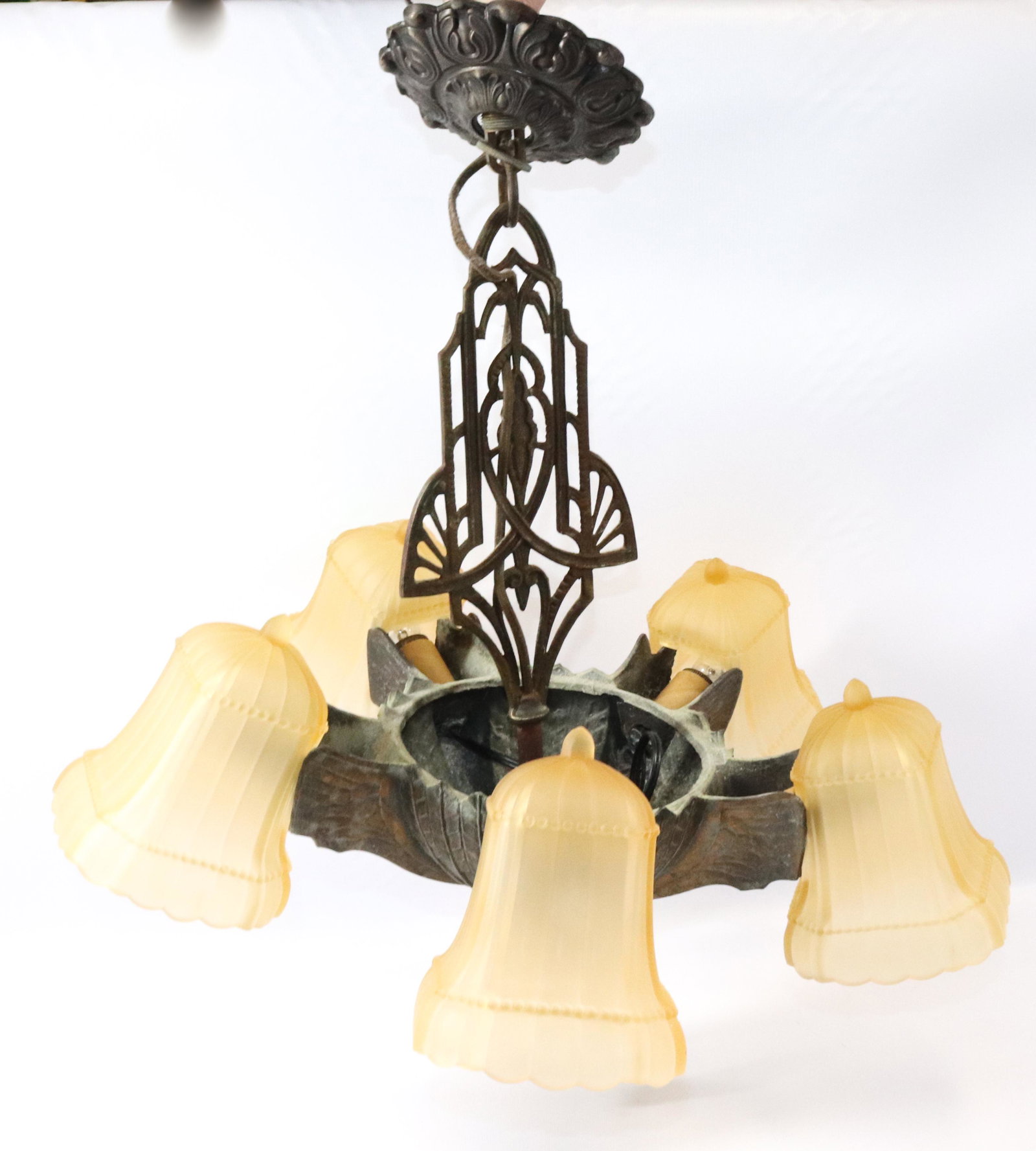ART NOUVEAU HANGING LIGHT (1 of 3)
