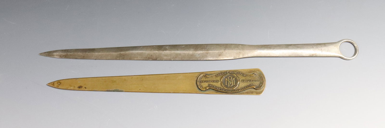 STERLING SILVER LETTER OPENER AND BRASS OPENER (1 of 4)