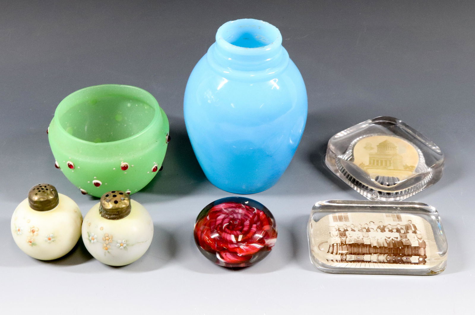 GROUP OF PAPERWEIGHTS AND EARLY GLASS (1 of 6)