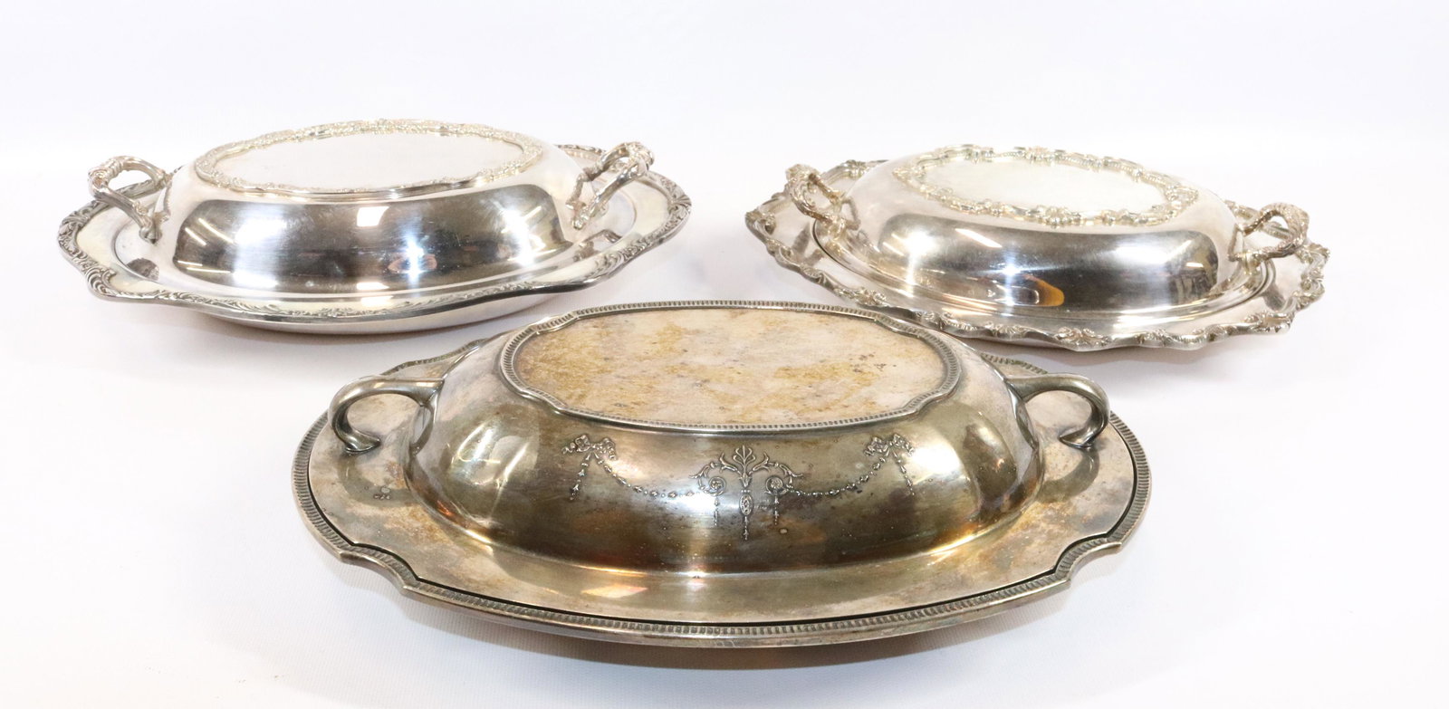 (3) SILVERPLATE COVERED DISHES (1 of 2)