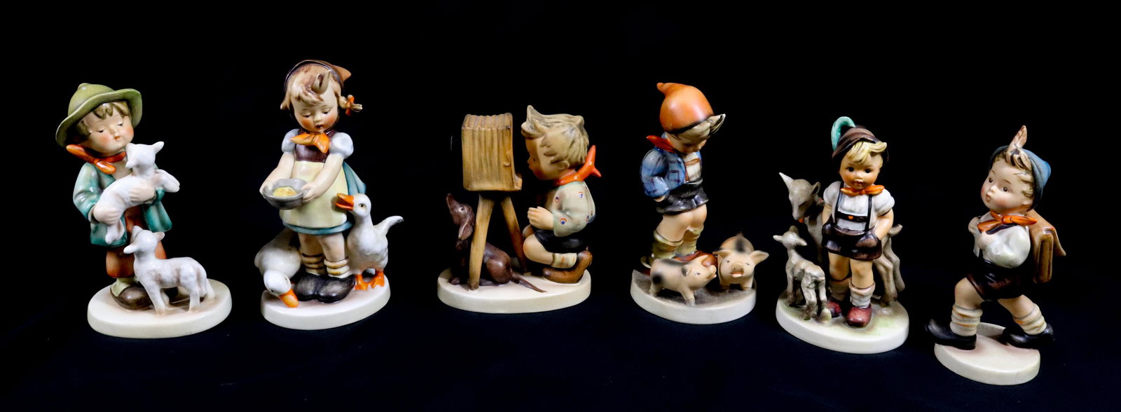 (6) GERMAN GOEBEL HUMMEL FIGURINES (1 of 3)