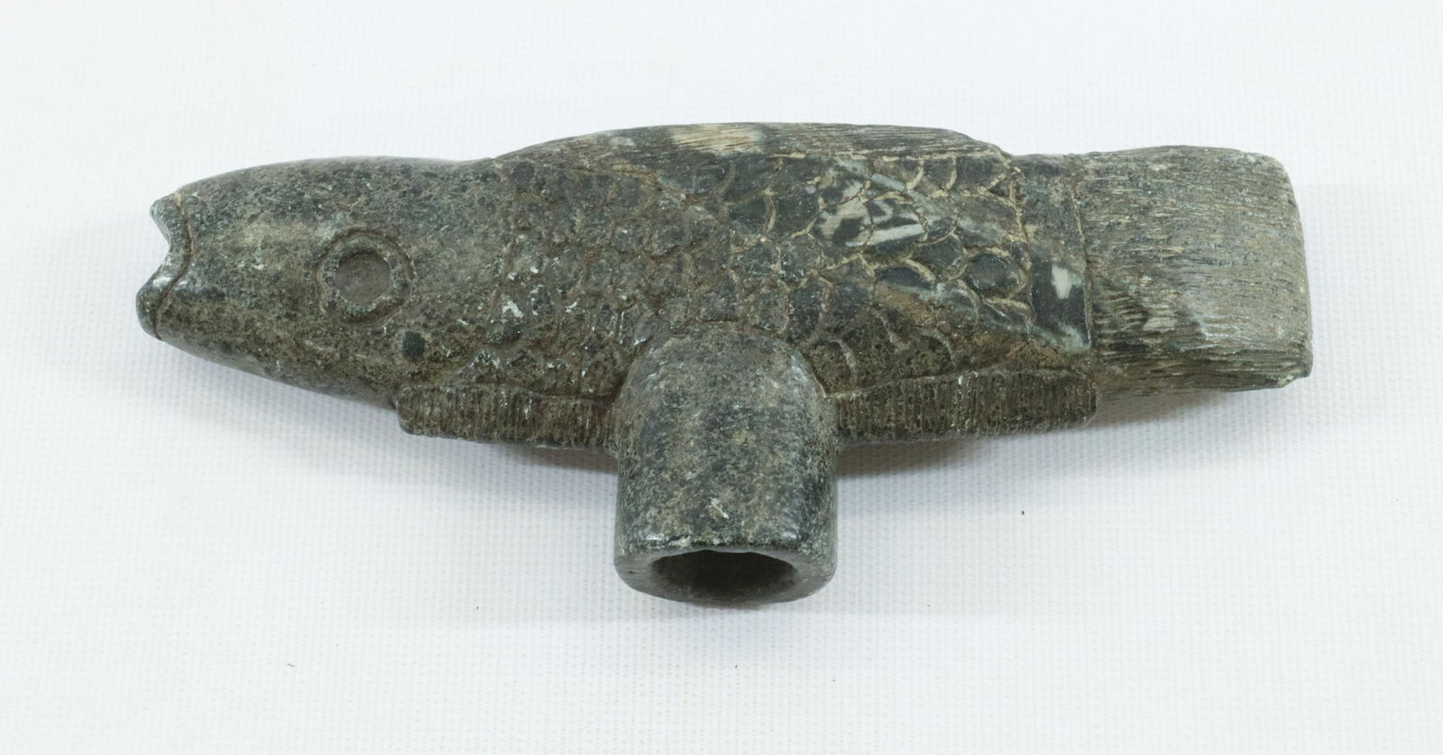 CARVED STONE FISH PIPE (1 of 2)