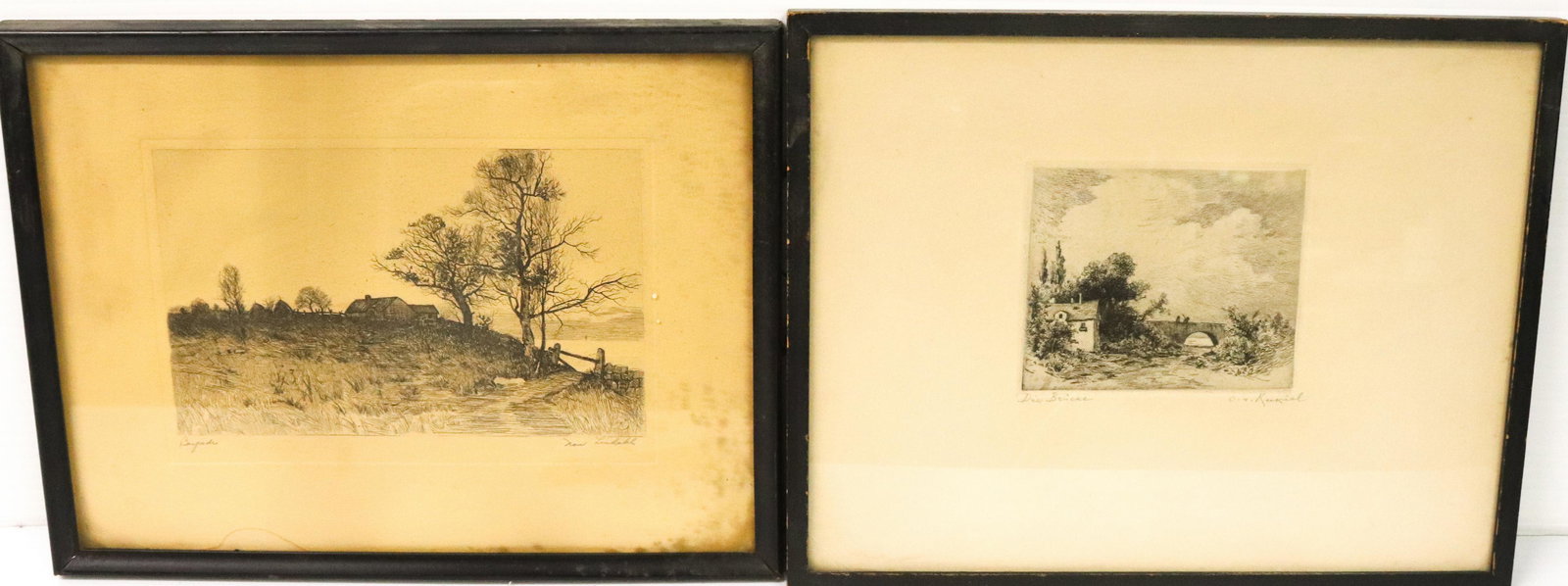 (2) VINTAGE FRAMED ENGRAVINGS (1 of 5)