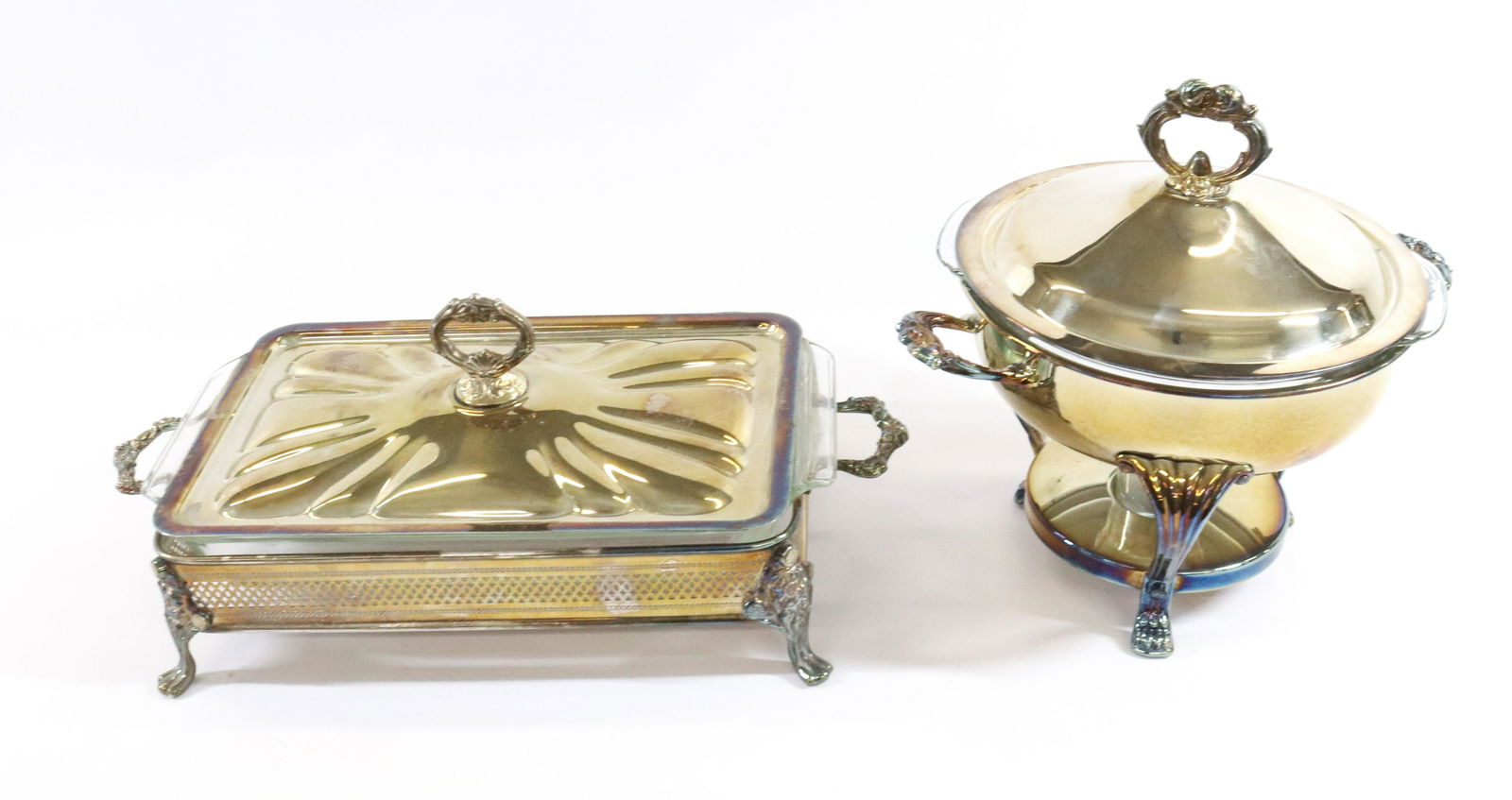 (2) SILVER PLATED BRASS SERVING PIECES (1 of 2)