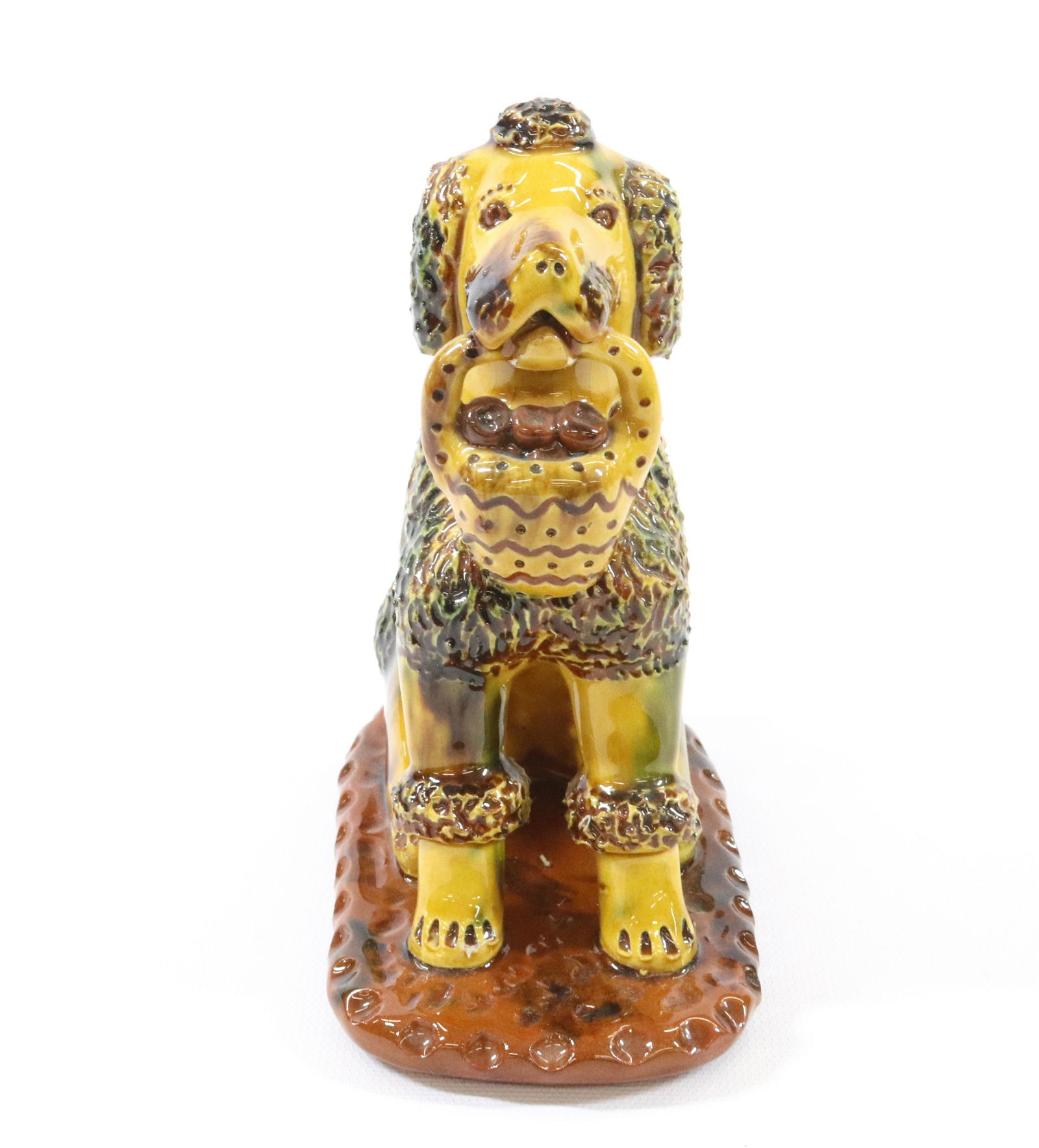 BREININGER POTTERY MOLDED FIGURE OF POODLE (1 of 5)