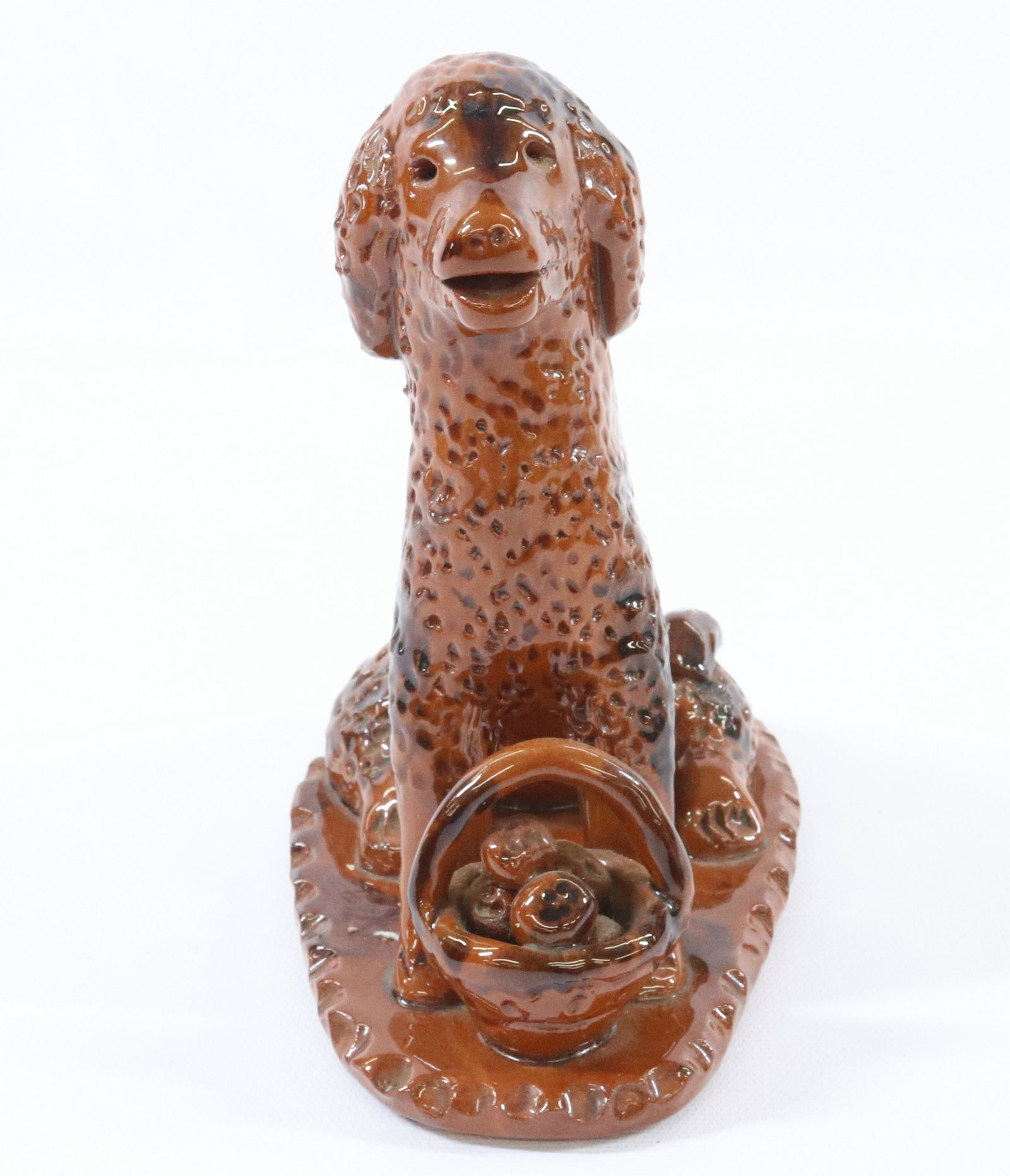 BREININGER POTTERY MOLDED FIGURE OF A DOG (1 of 4)