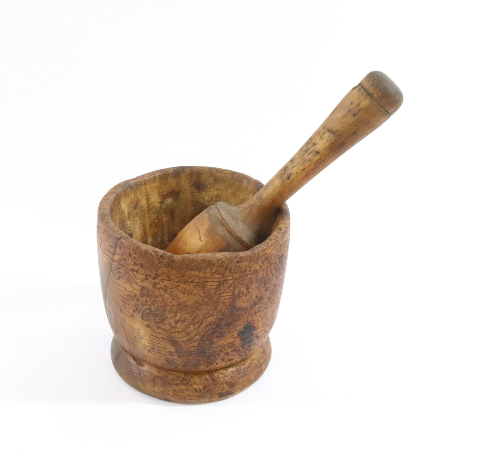 BURL WOOD MORTAR AND PESTLE (1 of 3)