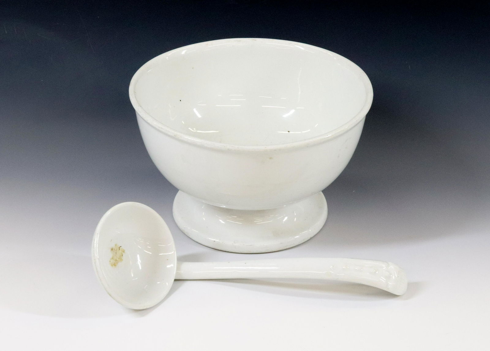 IRONSTONE PUNCH BOWL AND LADLE (1 of 5)