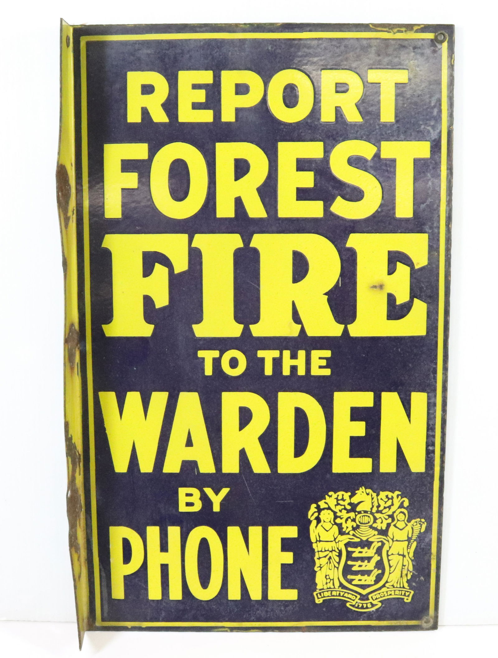 VINTAGE ENAMEL FOREST FIRE SIGN (1 of 3)