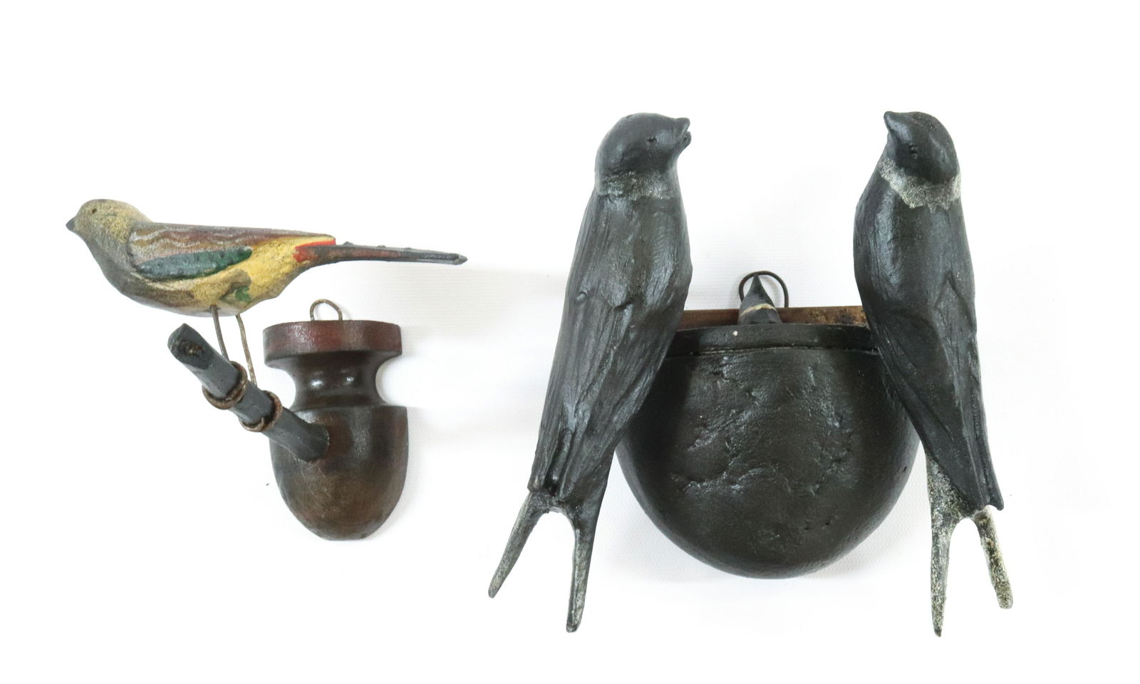 (2) PAINT DECORATED BIRD CARVINGS (1 of 3)