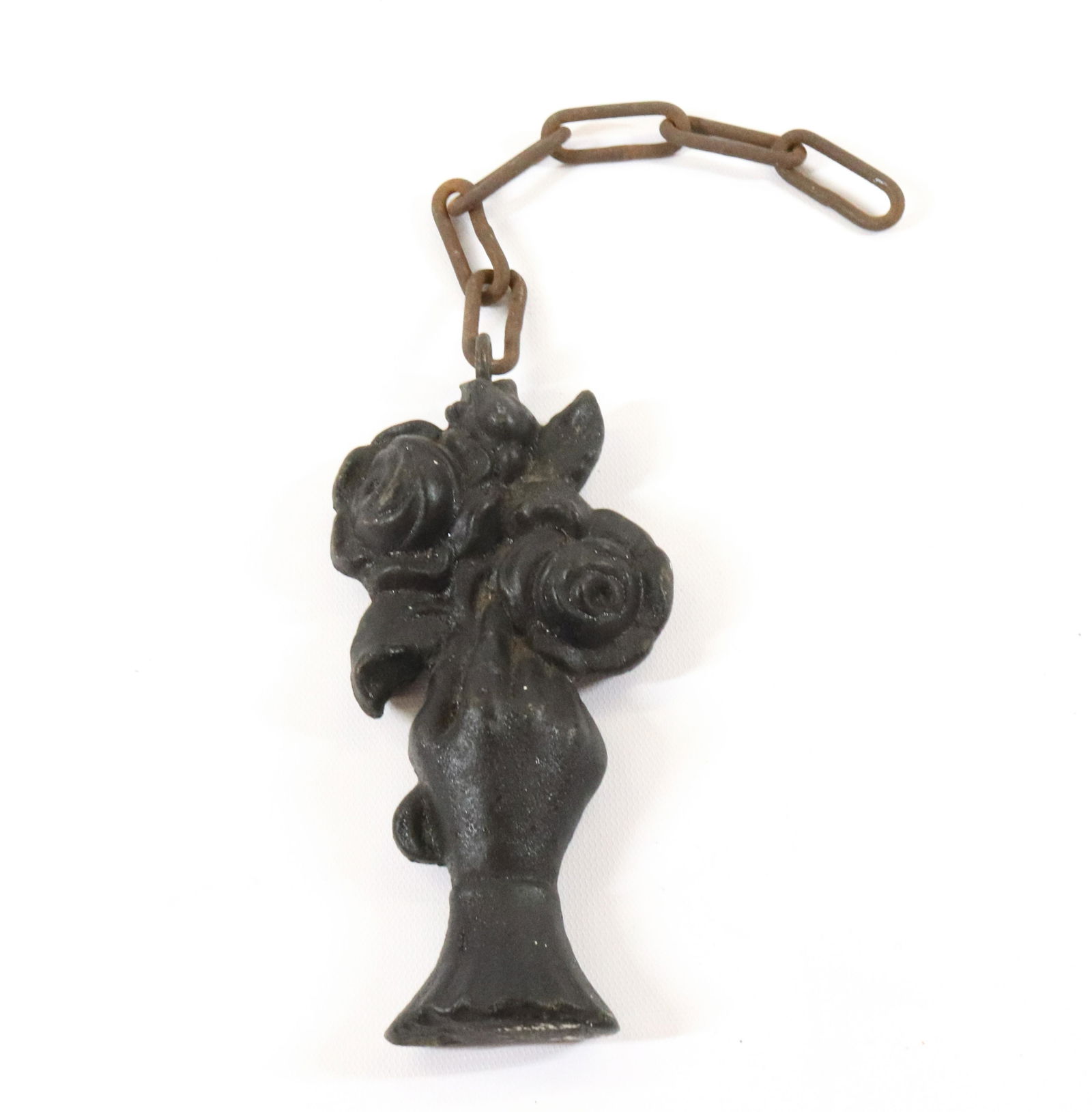 ANTIQUE CAST IRON GATE WEIGHT (1 of 2)