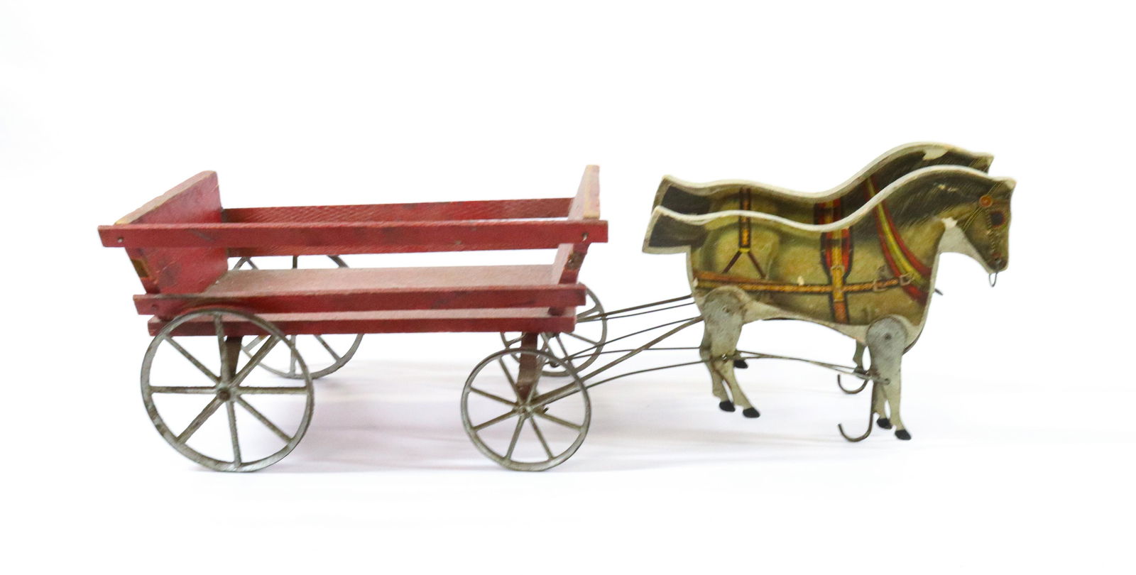 VINTAGE HORSE AND WAGON PULL TOY (1 of 4)
