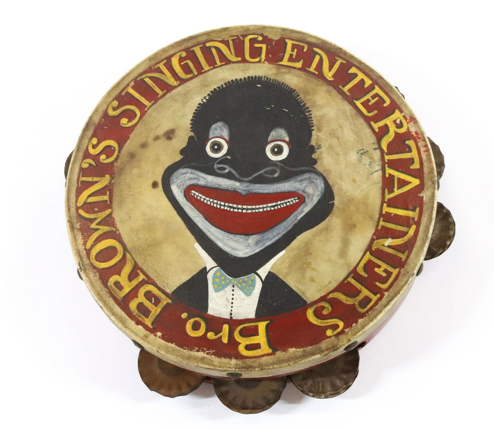 VINTAGE BLACK AMERICANA TAMBOURINE (1 of 4)