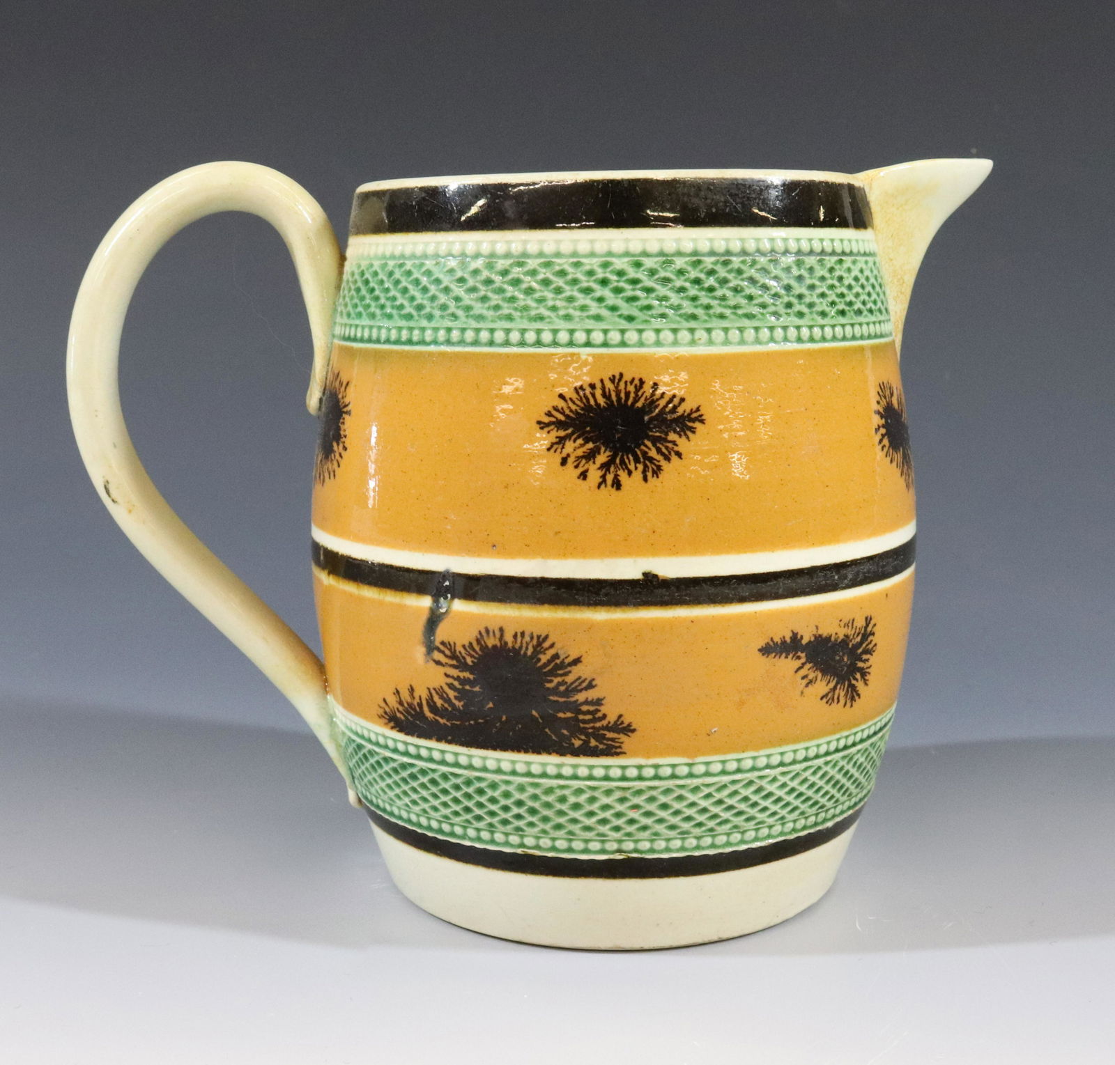 19TH CENTURY MOCHAWARE PITCHER (1 of 7)