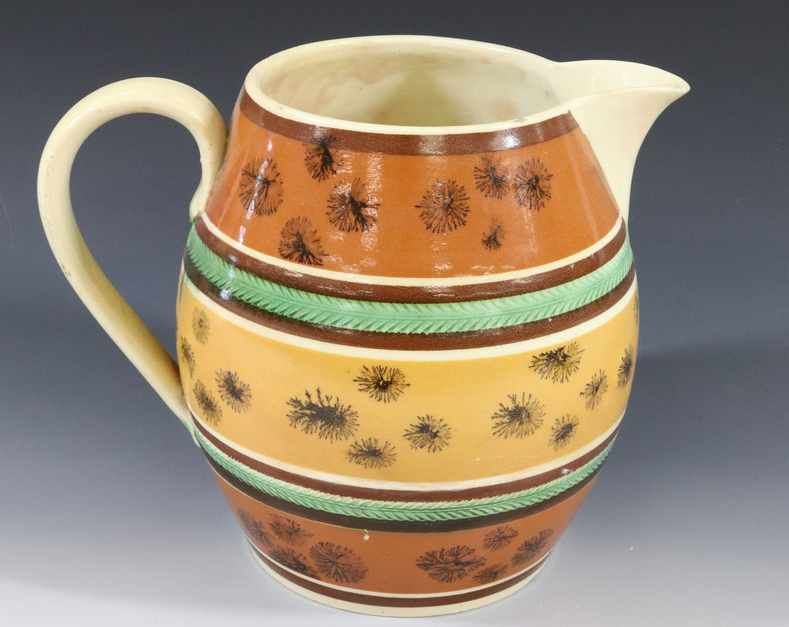 19TH CENTURY MOCHAWARE PITCHER (1 of 5)
