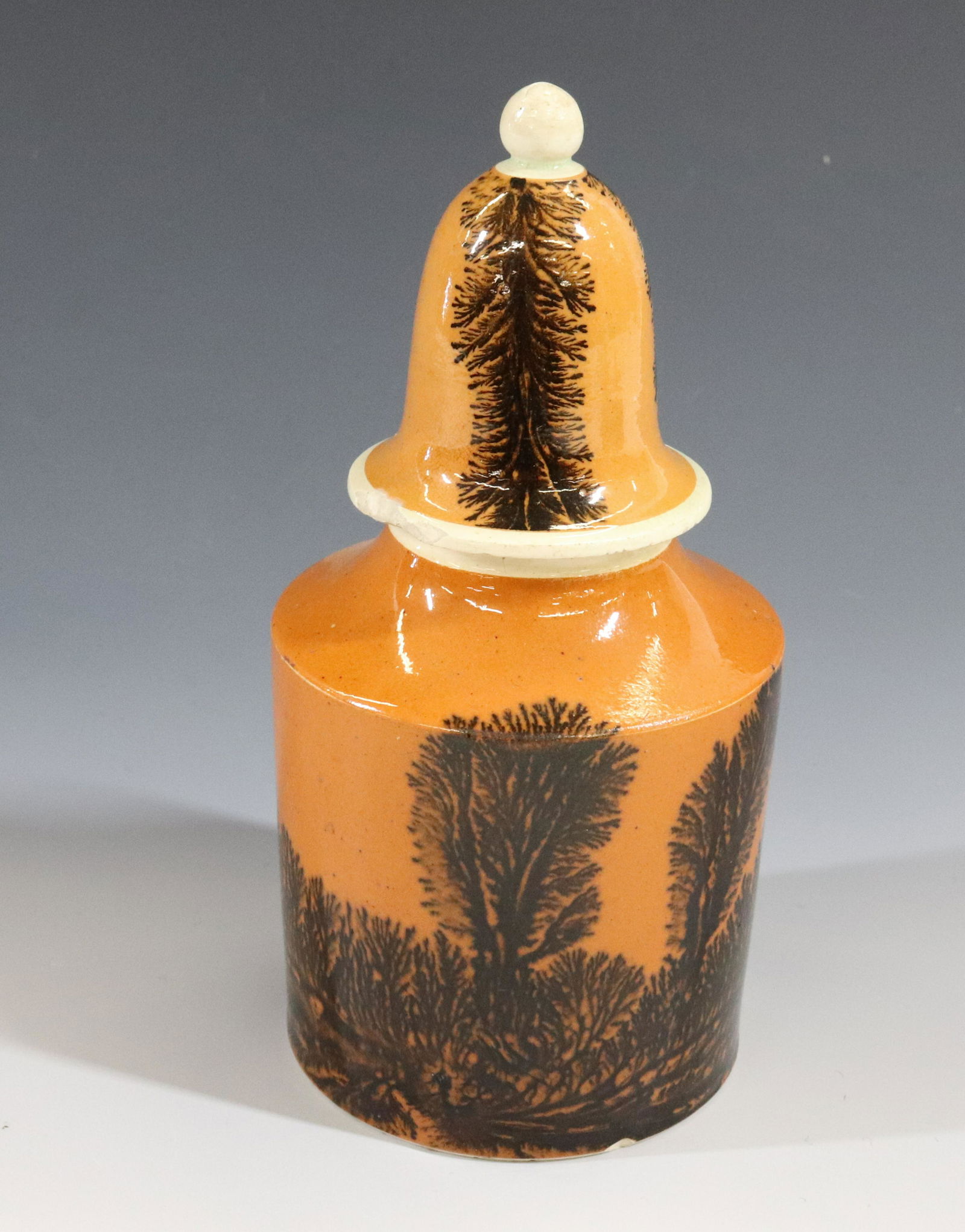 19TH CENTURY MOCHAWARE LIDDED JAR (1 of 7)