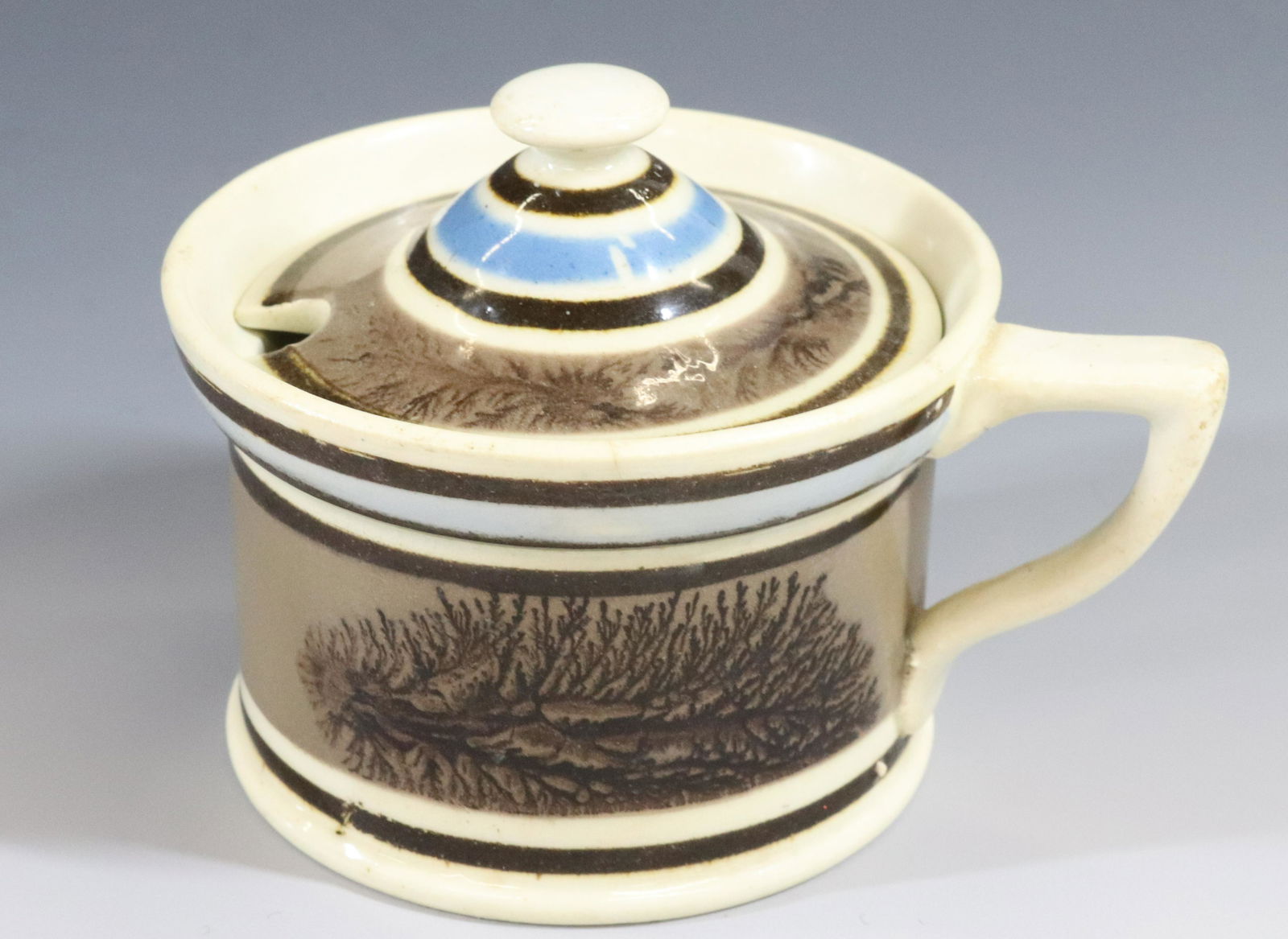 19TH CENTURY MOCHAWARE LIDDED POT (1 of 4)