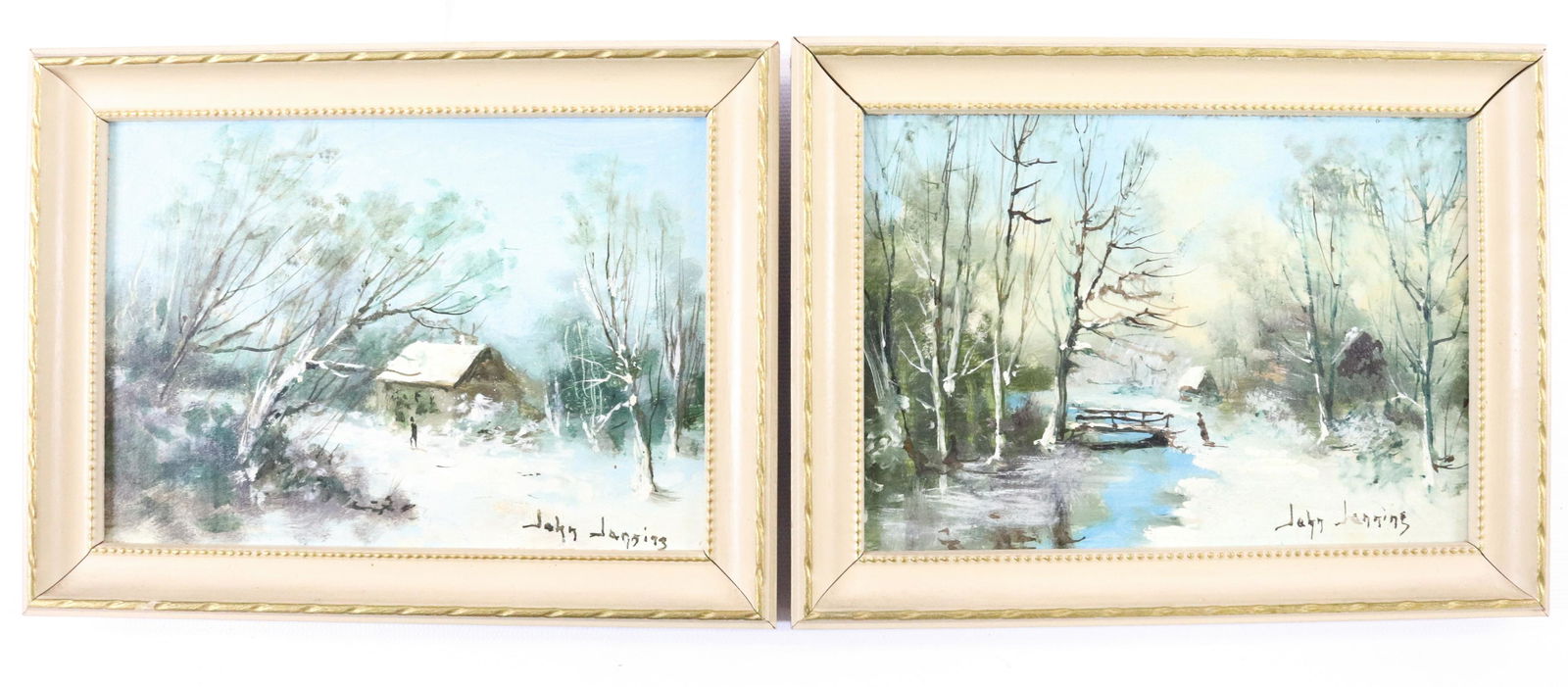 JOHN JENNINGS, PAIR OF OIL ON BOARDS (1 of 4)