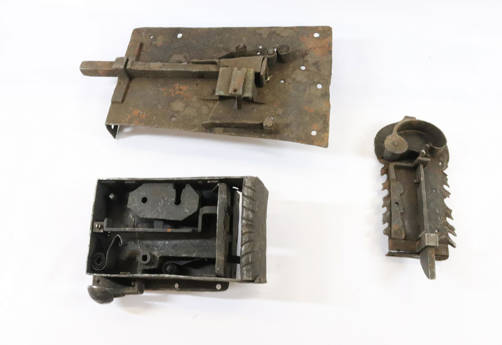 EARLY LOT OF HANDWROUGHT LOCKS (1 of 3)