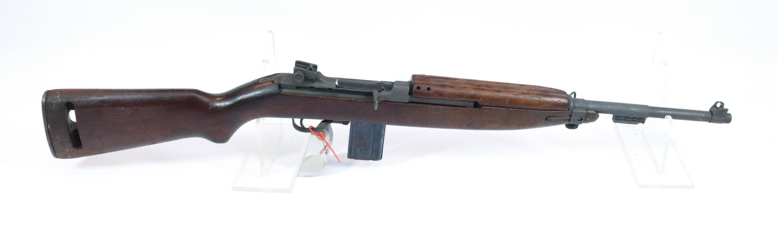 U.S. M-1 CARBINE INLAND DIV.: 30 CAL, SERIAL# 221545 - THIS GUN REQUIRES REGISTRATION Size: 18" BARREL Terms: Hartzell’s Auction Gallery will handle all Background Checks On-Site. Sunday April 3rd from 9:00am till 2:00pm or 