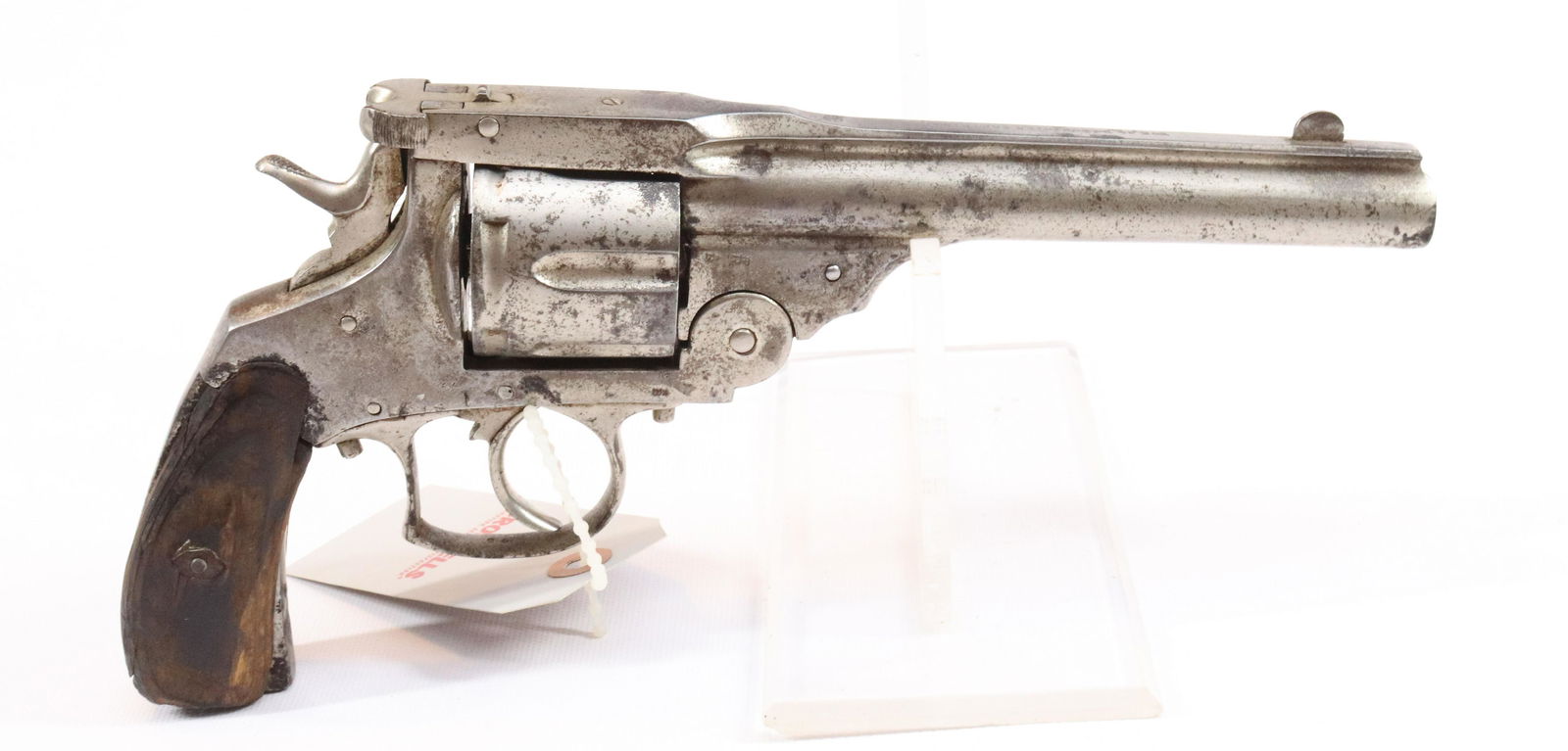 ANTIQUE BELGIUM REVOLVER: .44 CAL, SERIAL# 78 - 6" BARREL Terms: Hartzell’s Auction Gallery will handle all Background Checks On-Site. Sunday April 3rd from 9:00am till 2:00pm or Monday April 4th from 9:00am till 3:00pm