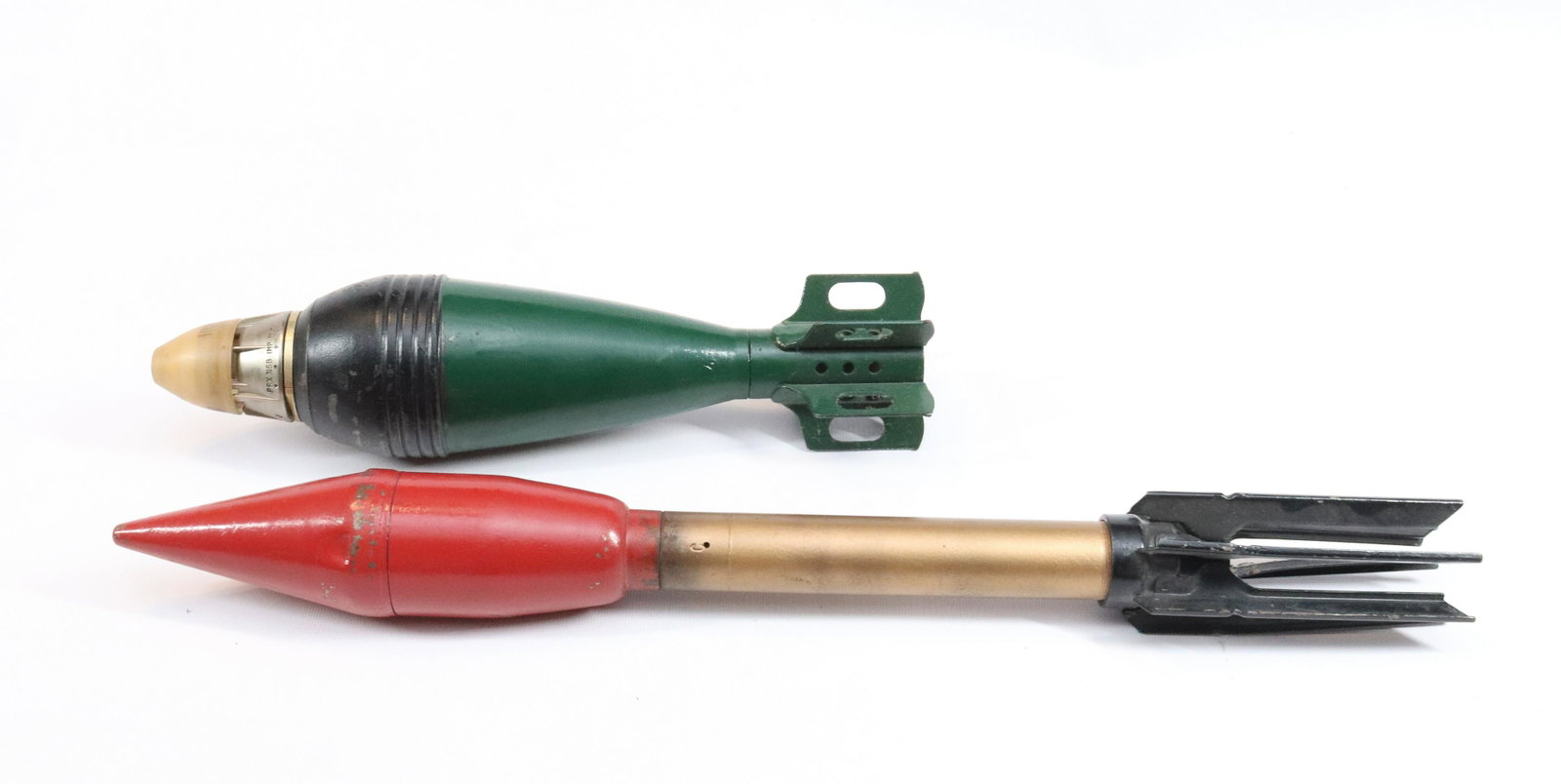 PR. OF TRENCH ART PIECES: (2) HEAVY ARTILLERY TORPEDO/ROUNDS Size: 14" AND 21 1/2" L Terms: Hartzell’s Auction Gallery will handle all Background Checks On-Site. Sunday April 3rd from 9:00am till 2:00pm or Monday April 4