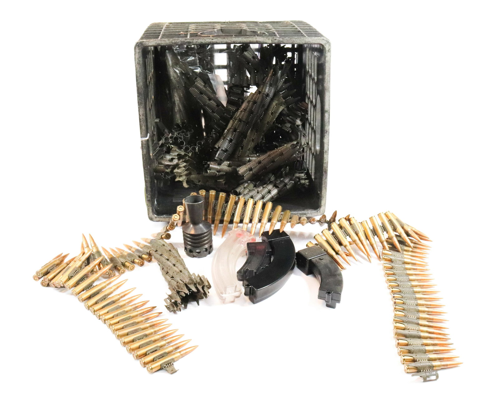 LOT OF AMMO IN CRATE: STRIPPER CLIP AMMO MARKED FNM 961 Terms: Hartzell’s Auction Gallery will handle all Background Checks On-Site. Sunday April 3rd from 9:00am till 2:00pm or Monday April 4th from 9:00am till 3:00p