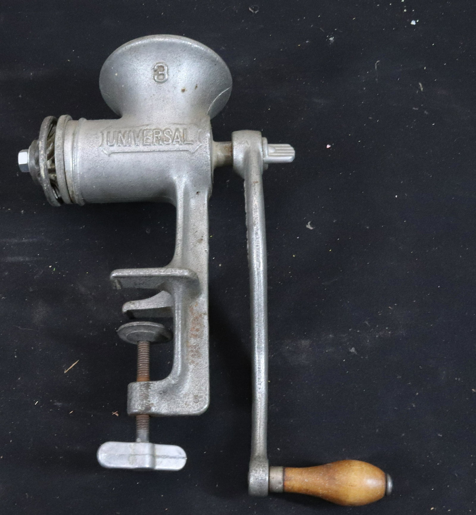 UNIVERSAL FOOD GRINDER: MARKED #3, MADE IN THE U.S.A. Size: 11" X 8" Terms: This is an On-Site Auction. Pick-up will be from Monday April 4th – Thursday April 7th from 9:00am till 4:00pm OR BY APPOINTMENT. All Items mu