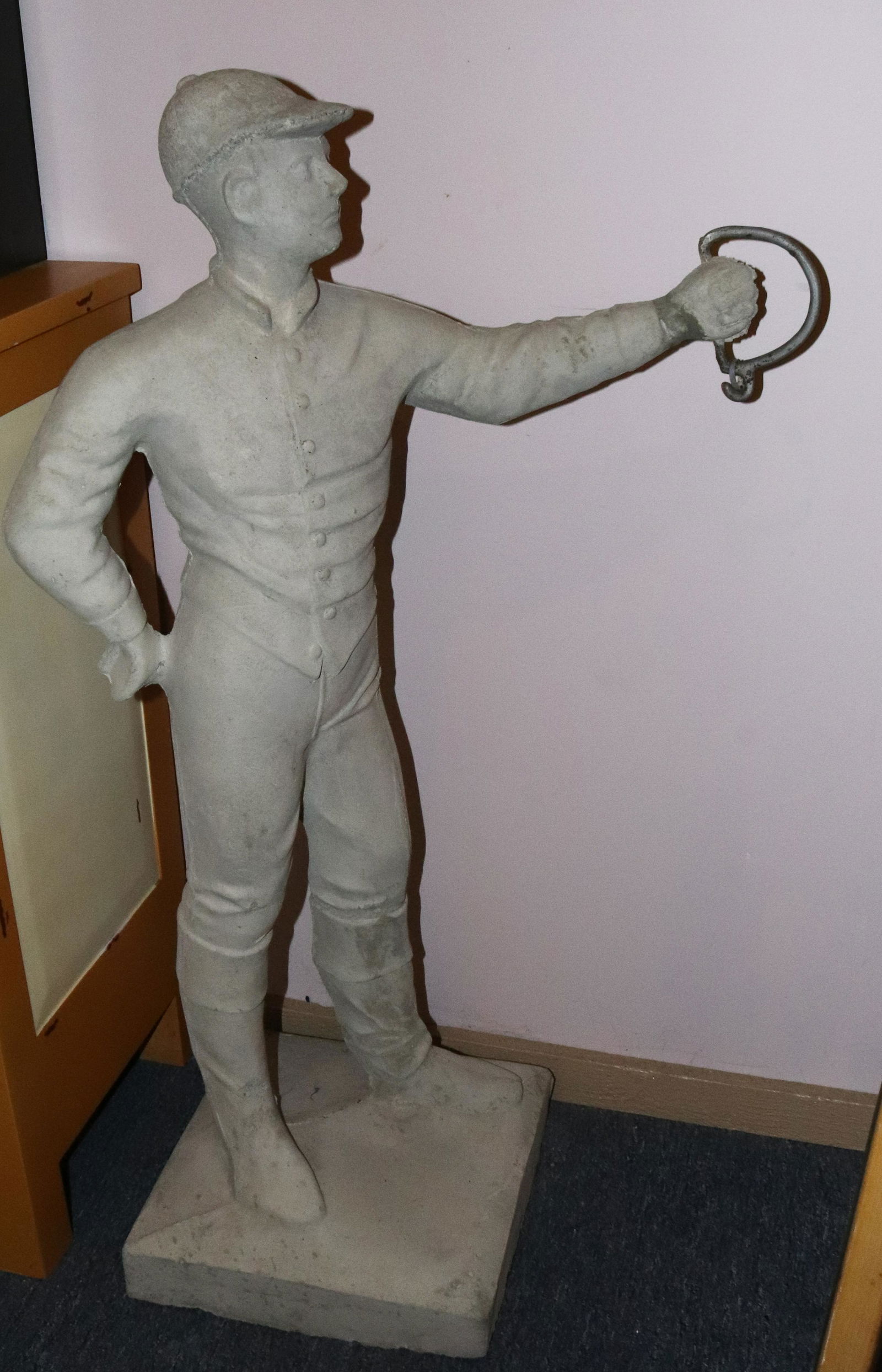 CEMENT LAWN JOCKEY HITCHING POST (0431) on Apr 02, 2022 Hartzell's