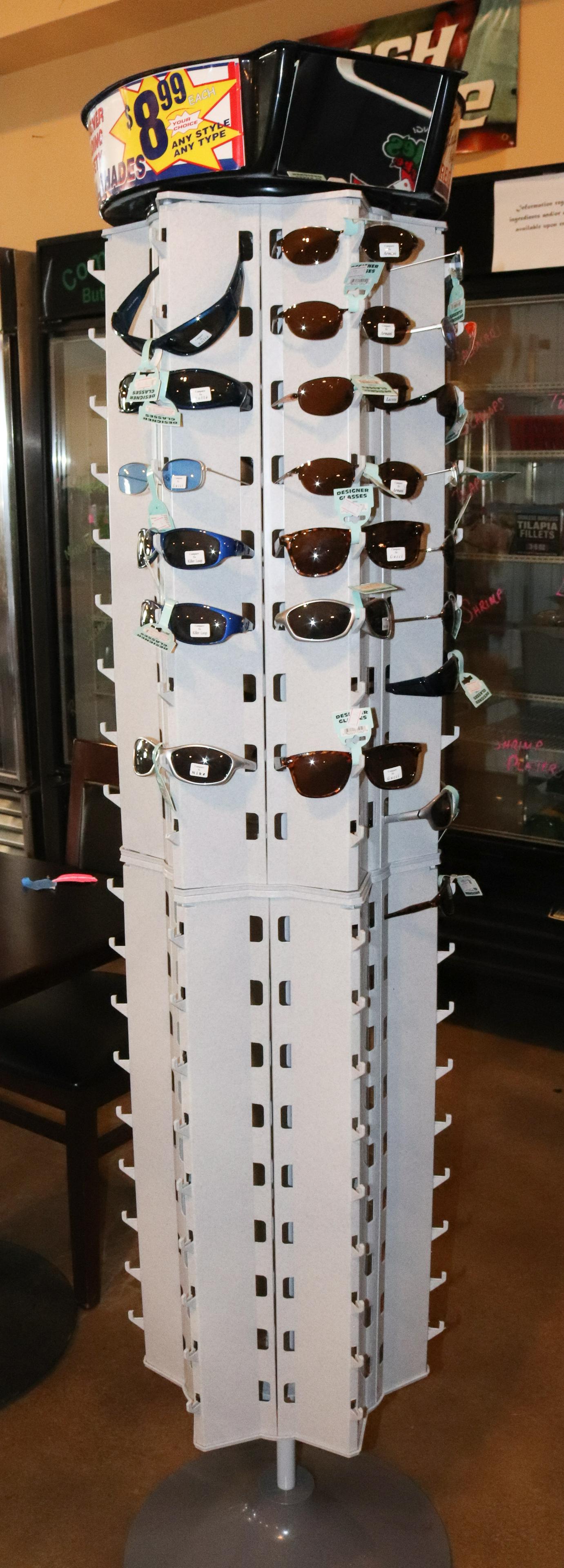 DESIGNER SUNGLASSES AND DISPLAY: DESIGNER SUNGLASSES AND DISPLAY TERMS: This is an On-Site Auction. Pick-up will be from Monday April 4th – Thursday April 7th from 9:00am till 4:00pm OR BY APPOINTMENT. All Items must be paid fo
