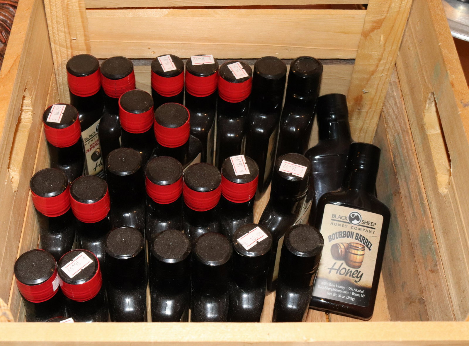 CRATE OF BLACK SHEEP HONEY: 30+ TERMS: This is an On-Site Auction. Pick-up will be from Monday April 4th – Thursday April 7th from 9:00am till 4:00pm OR BY APPOINTMENT. All Items must be paid for before pick-up or Arrangem