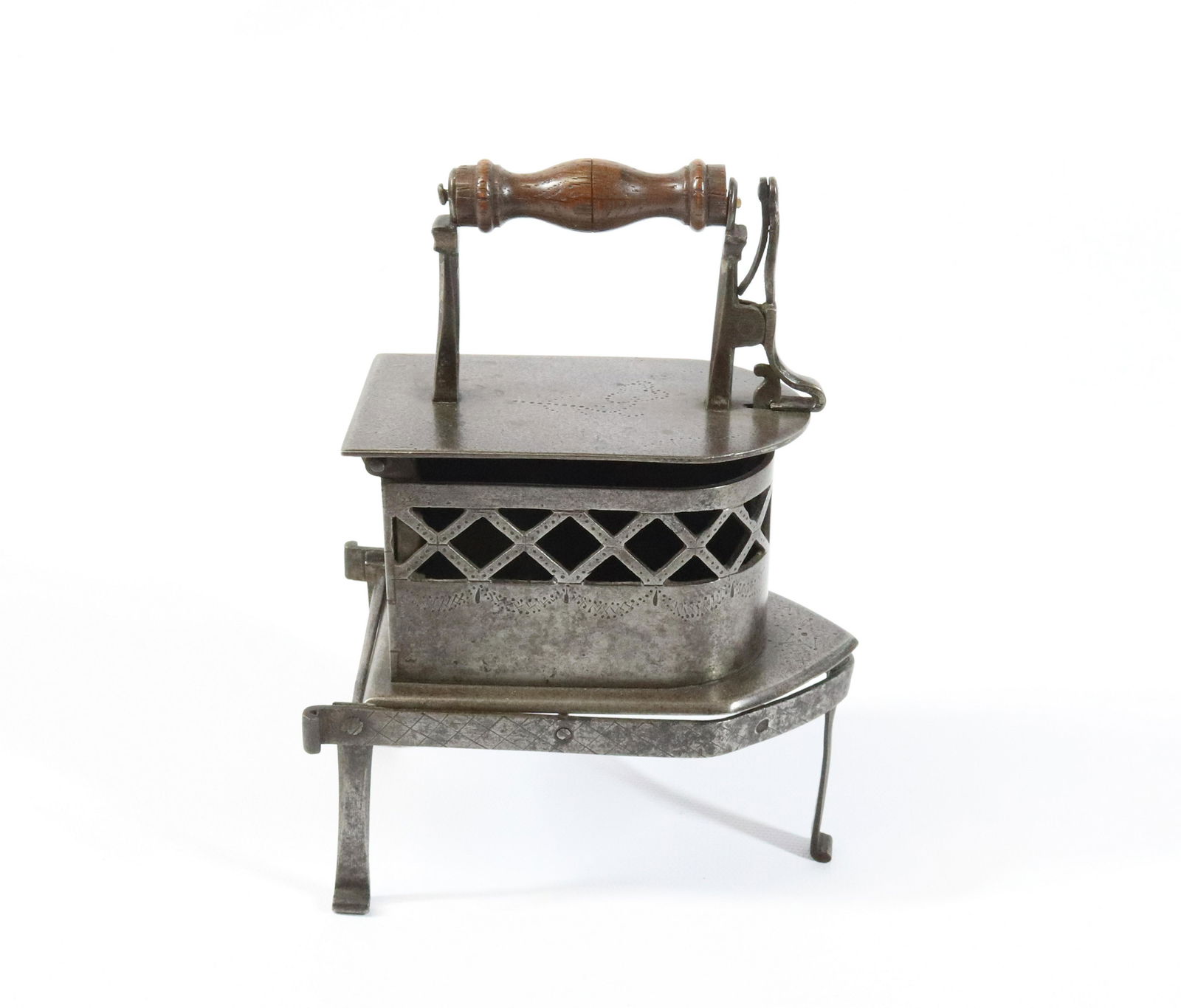 Rare Sm. Size French Charcoal Iron (1 of 4)