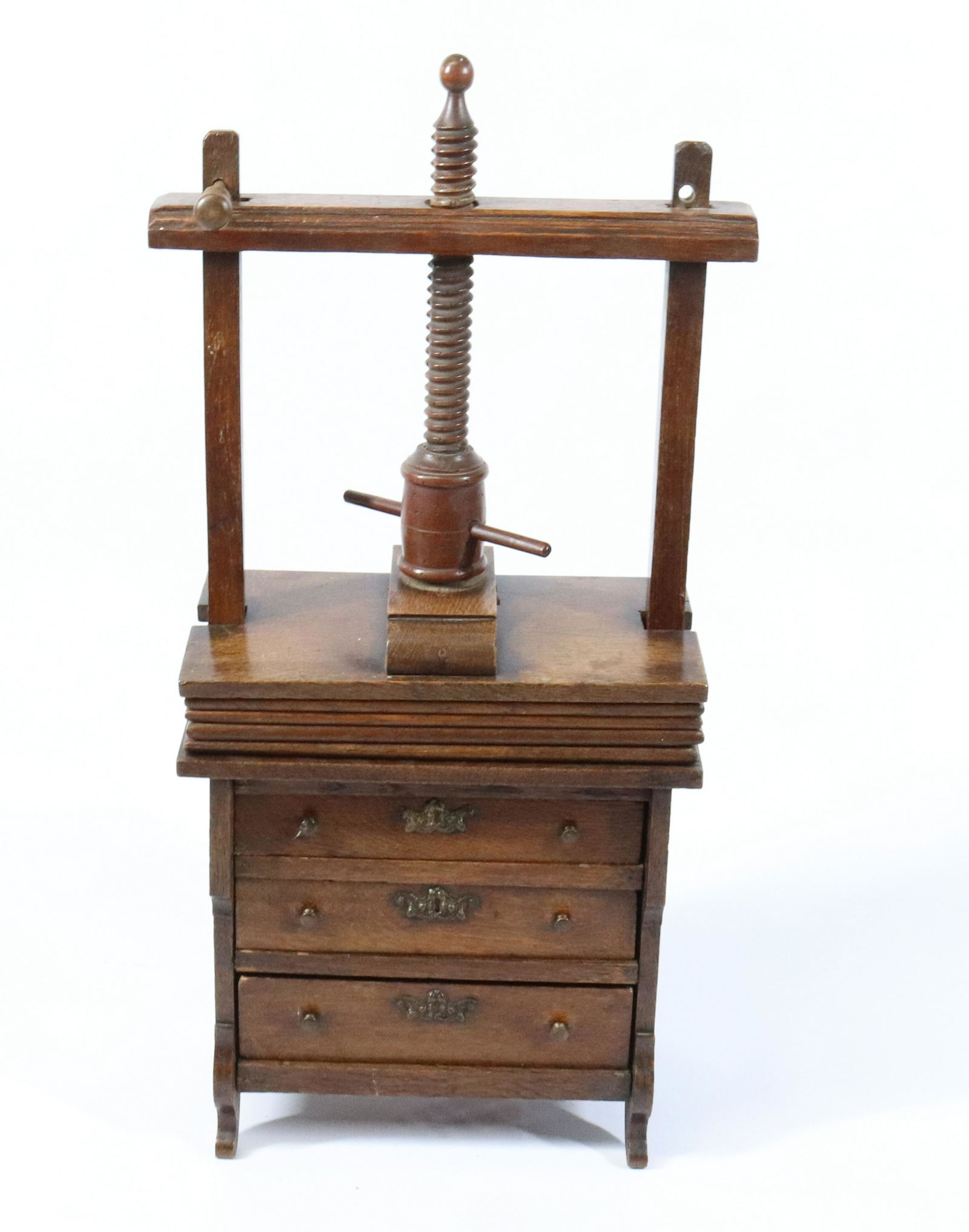 Miniature Oak Linen Press (1 of 6)