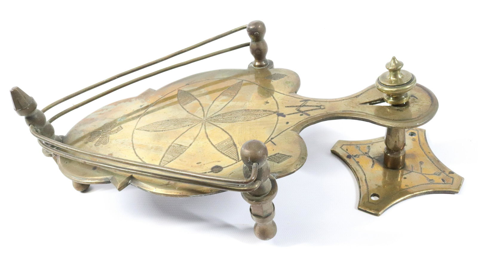Fancy Decorated Brass Trivet (1 of 5)