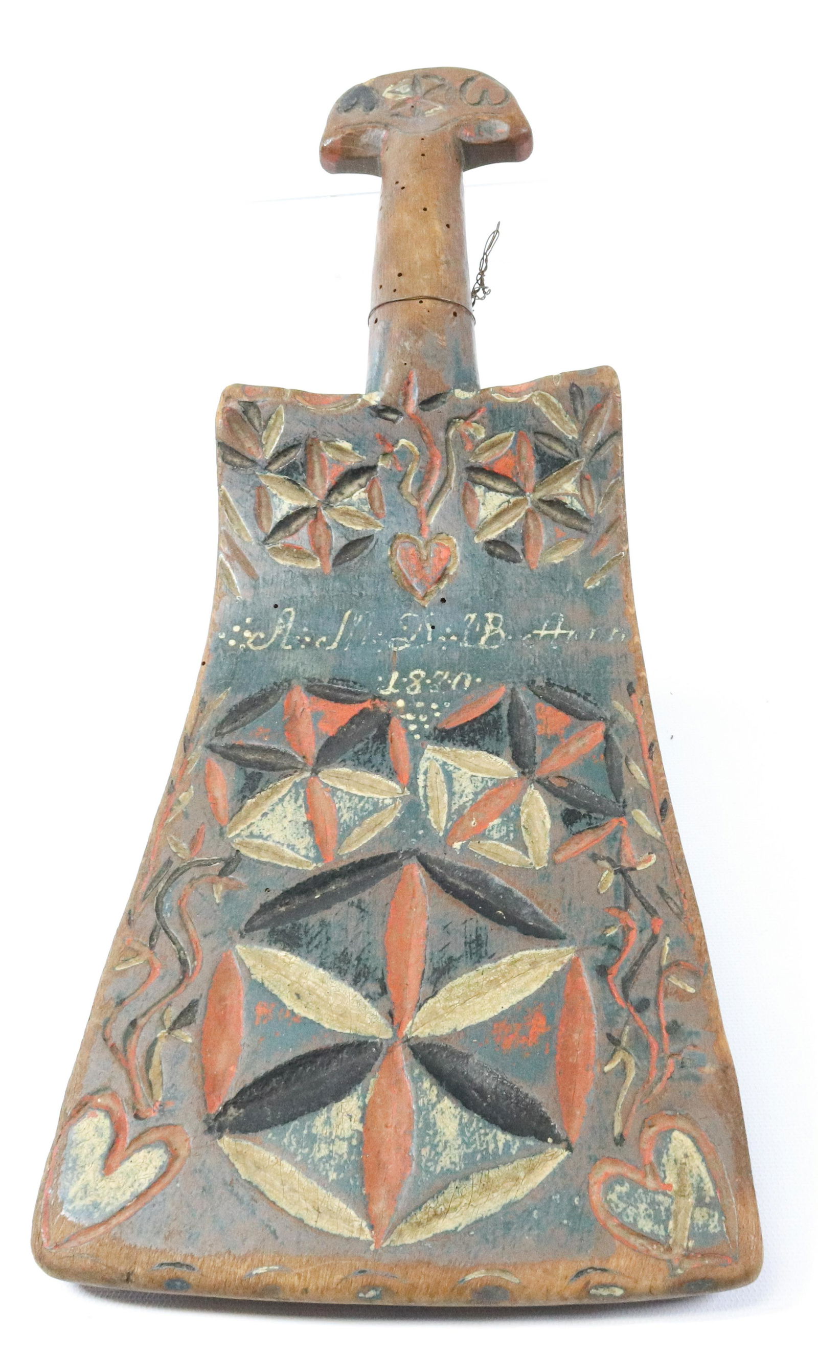 Early 19th Century Hand Carved Washing Bat (1 of 4)