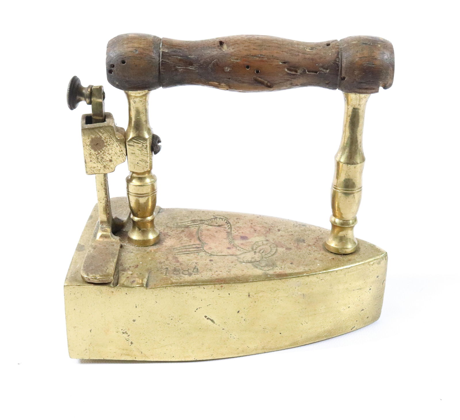 19th Century Brass Slug Iron (1 of 6)