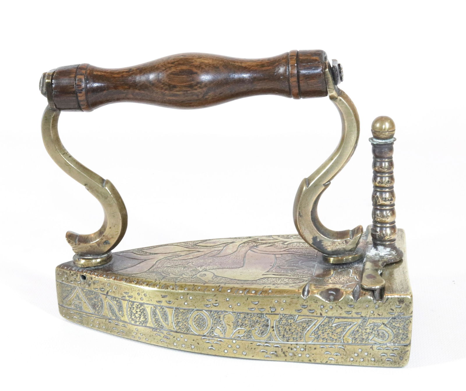 18th Century English Engraved Box Iron (1 of 3)