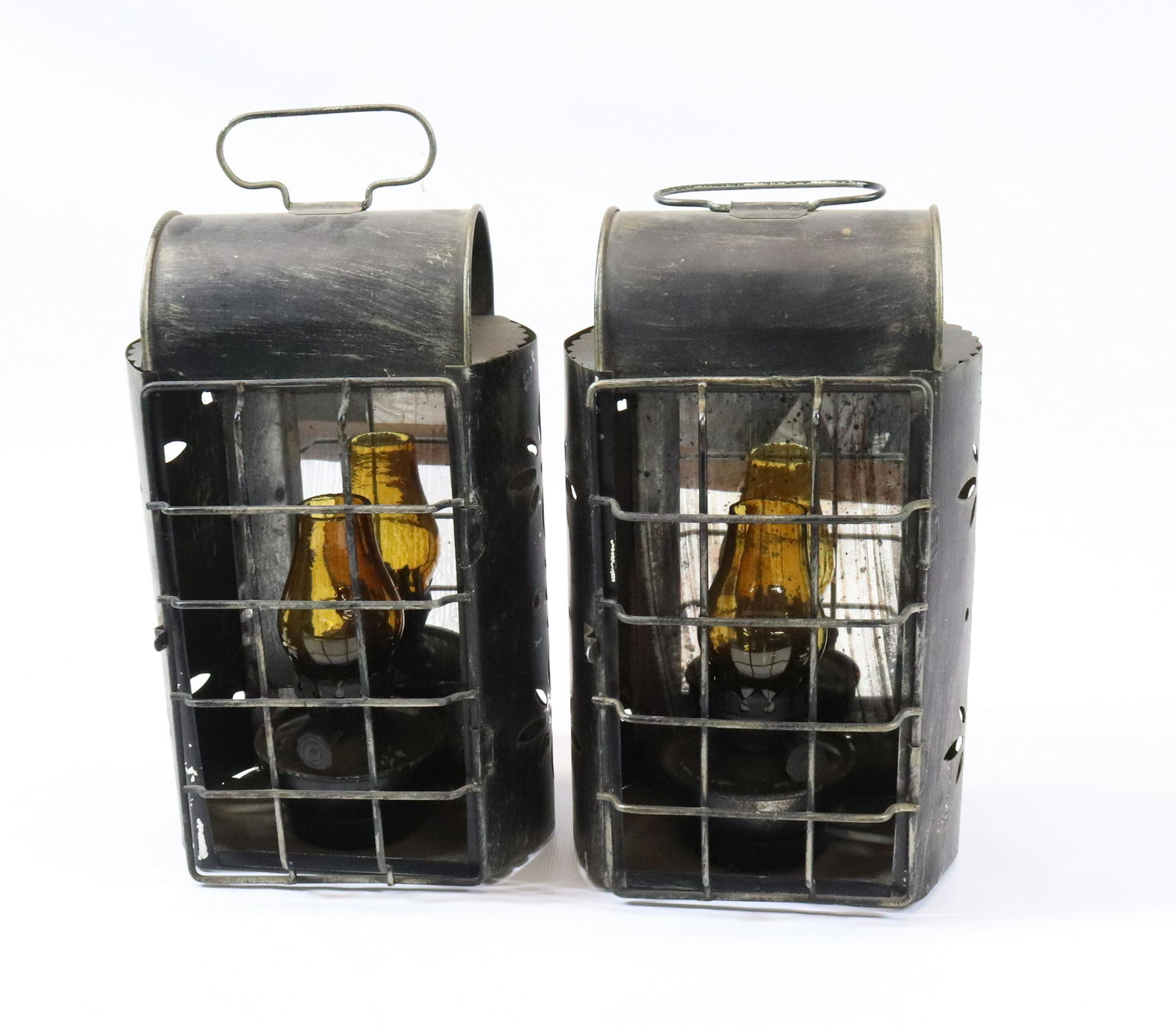 PR. OF PAINTED TIN LANTERNS (1 of 3)