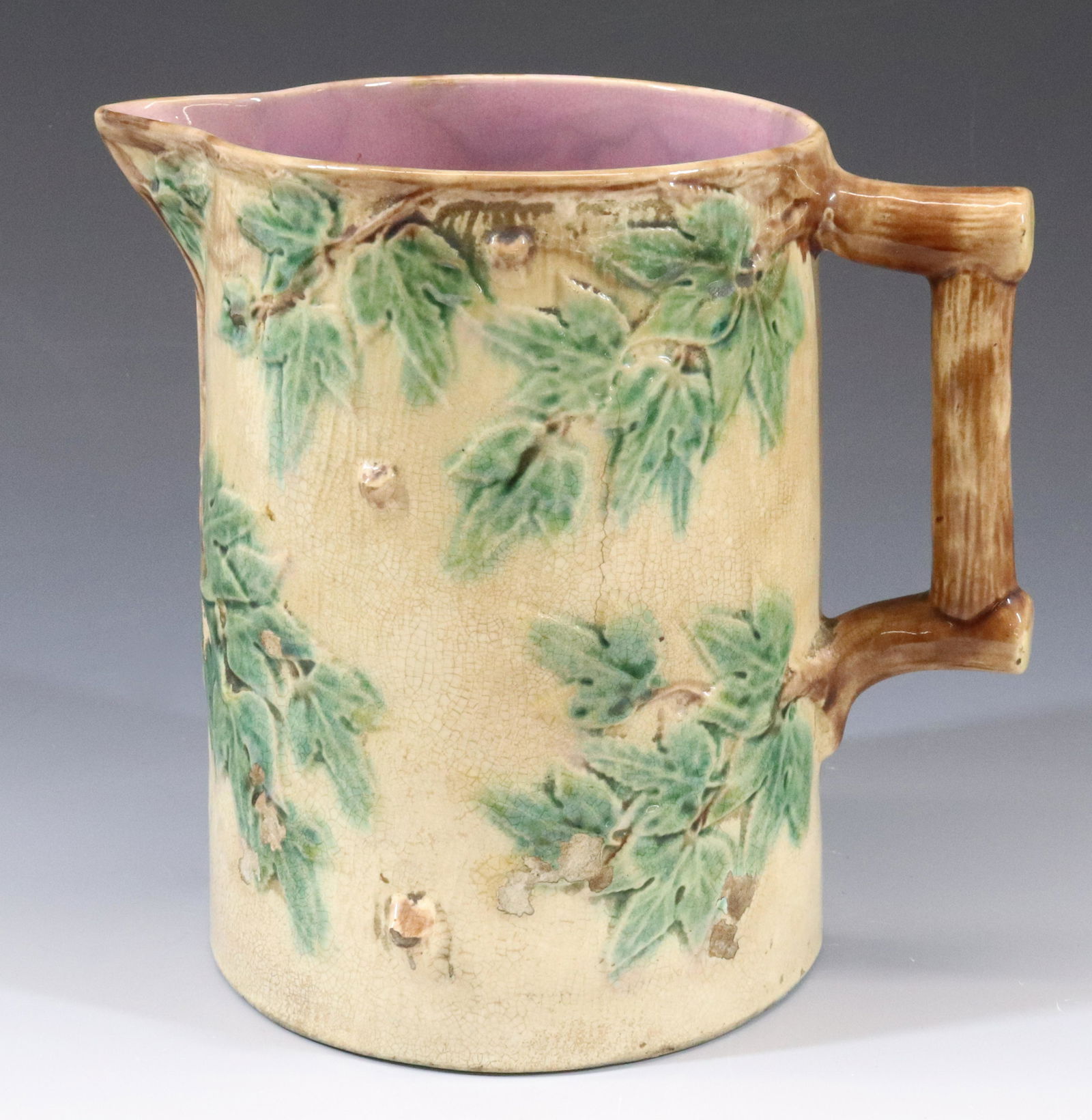 MAJOLICA WATER PITCHER (1 of 4)