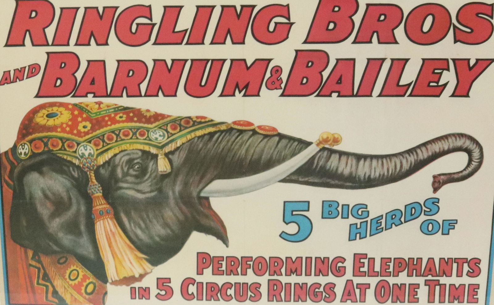 VINTAGE BARNUM AND BAILEY POSTER (1 of 2)