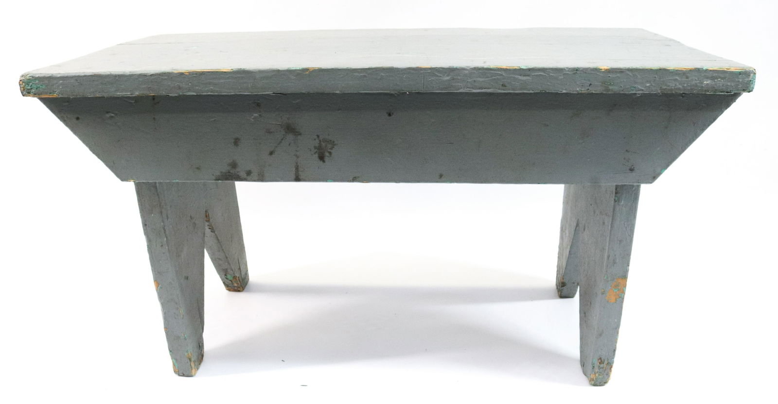 PAINTED WOODEN FOOT STOOL (1 of 3)