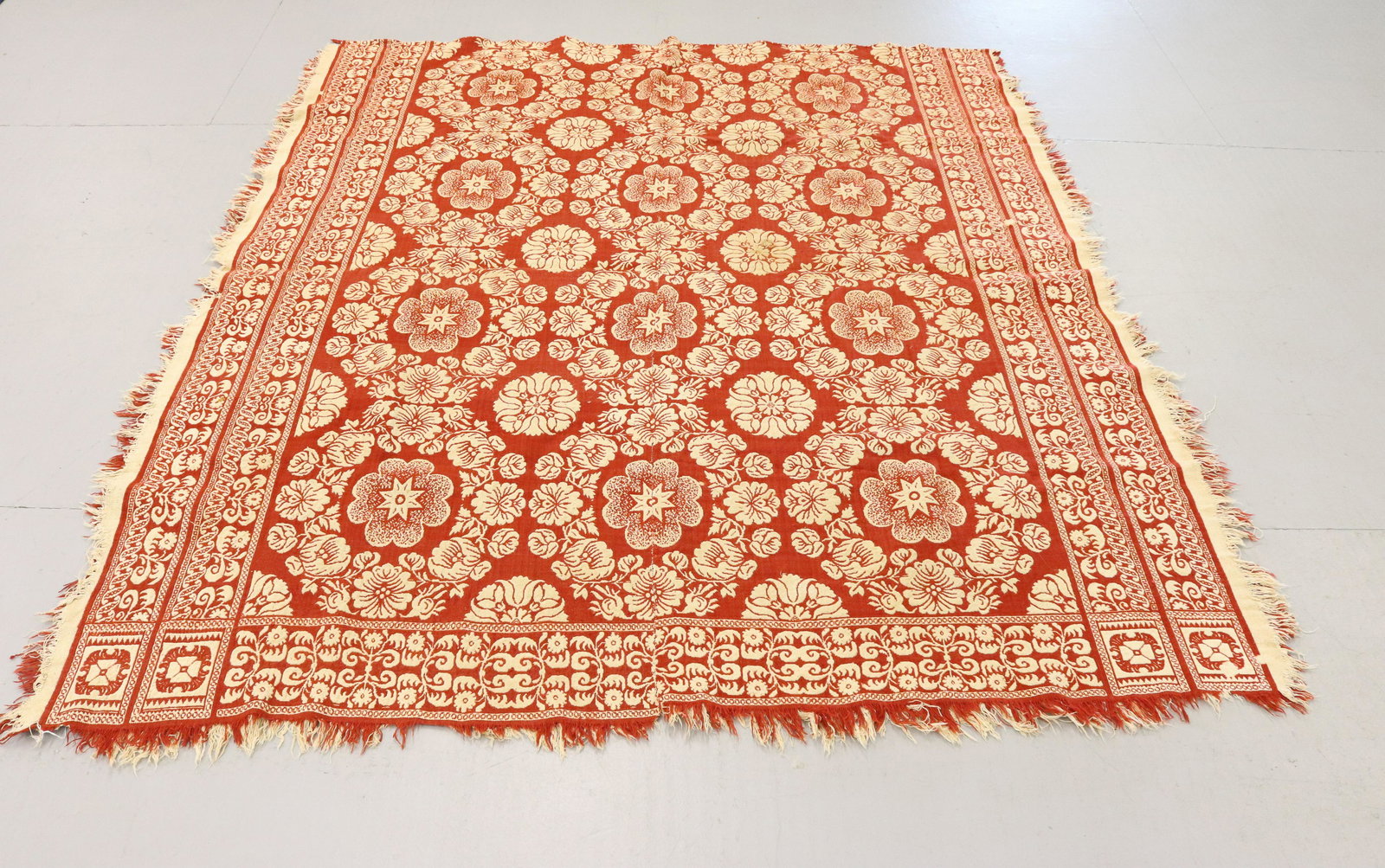 19TH CENTURY WOVEN COVERLET (1 of 5)