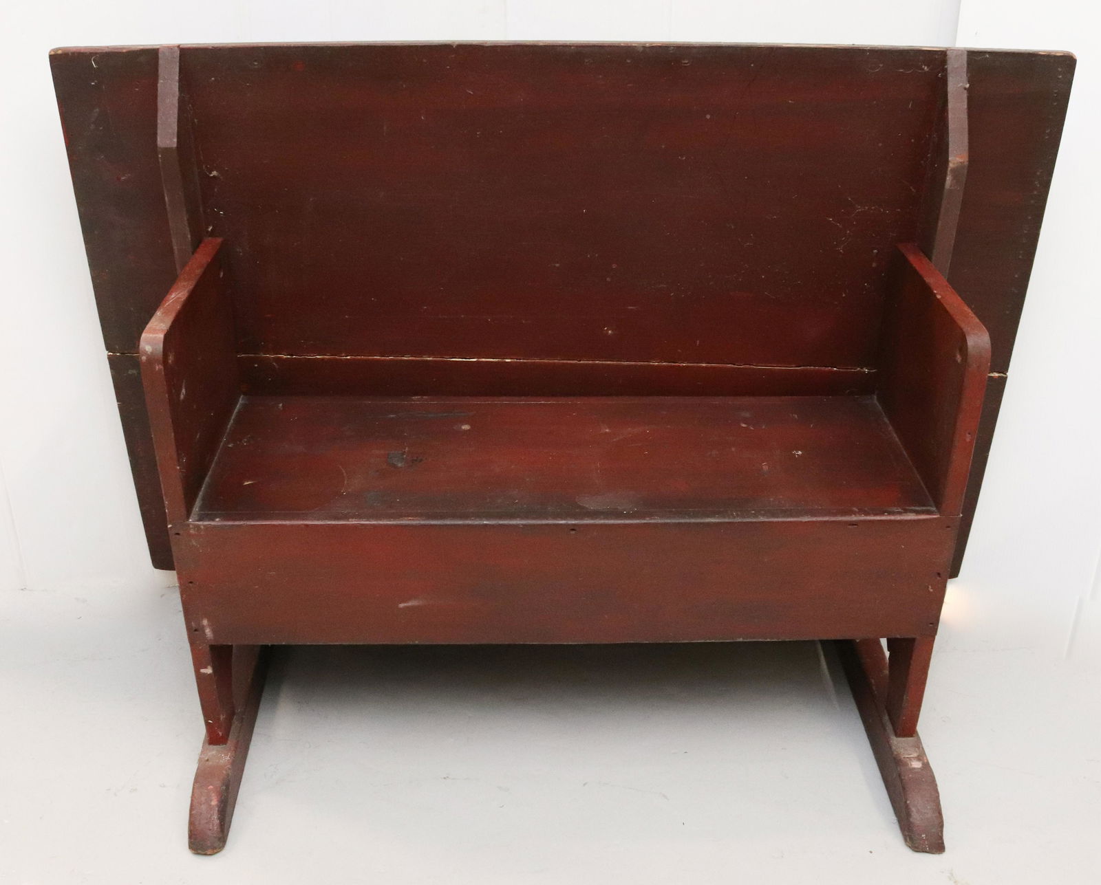 RED PAINTED HUTCH TABLE (1 of 3)