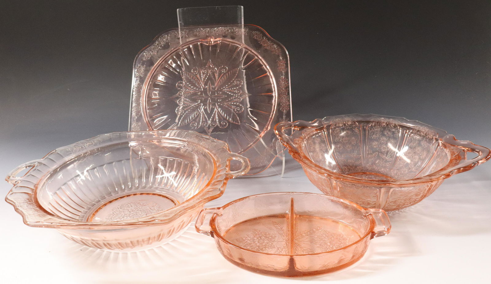 PINK DEPRESSION GLASS LOT (1 of 1)