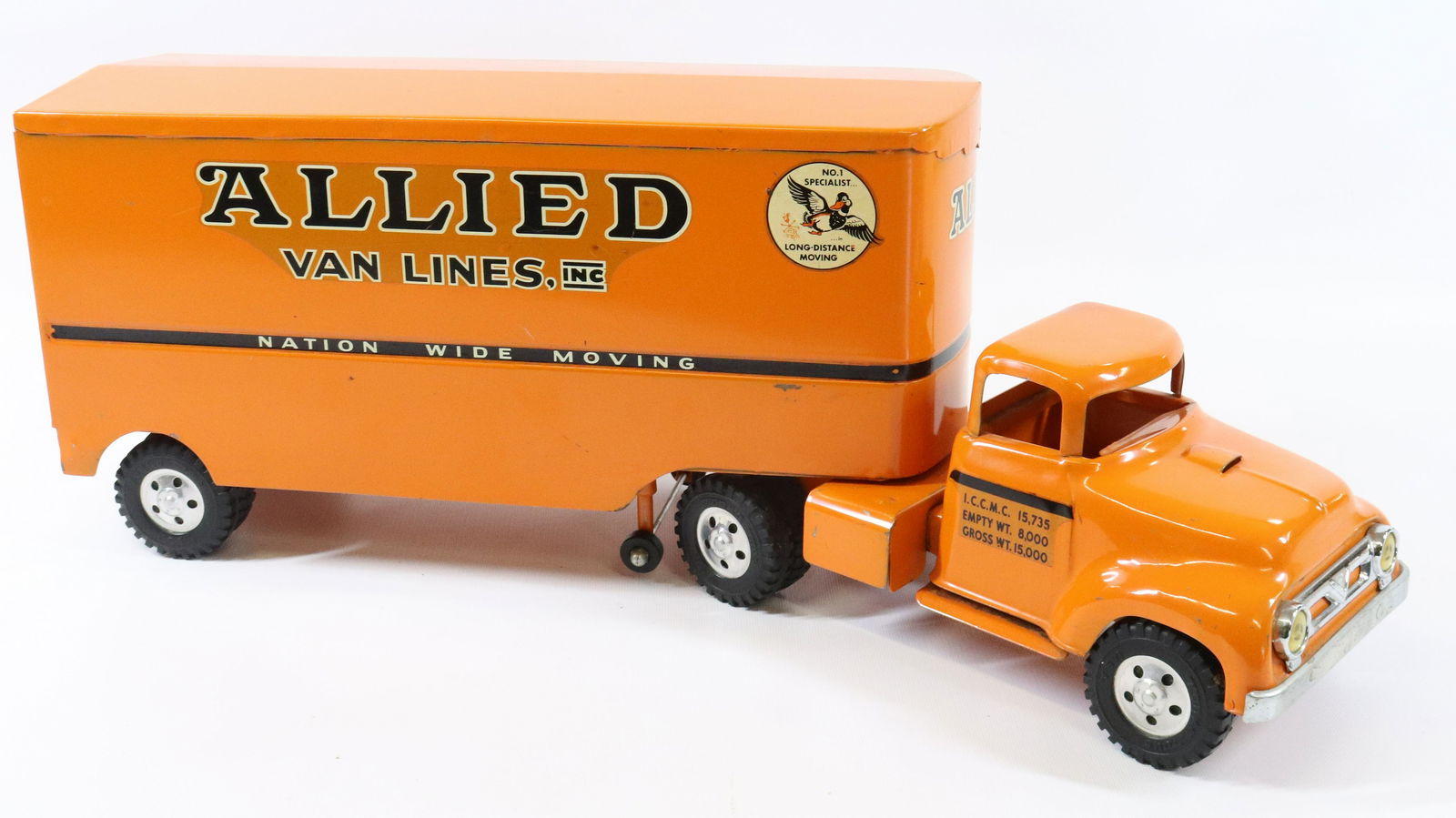 VINTAGE TONKA TOYS ALLIED VAN LINES TRACTOR TRAILER (1 of 4)